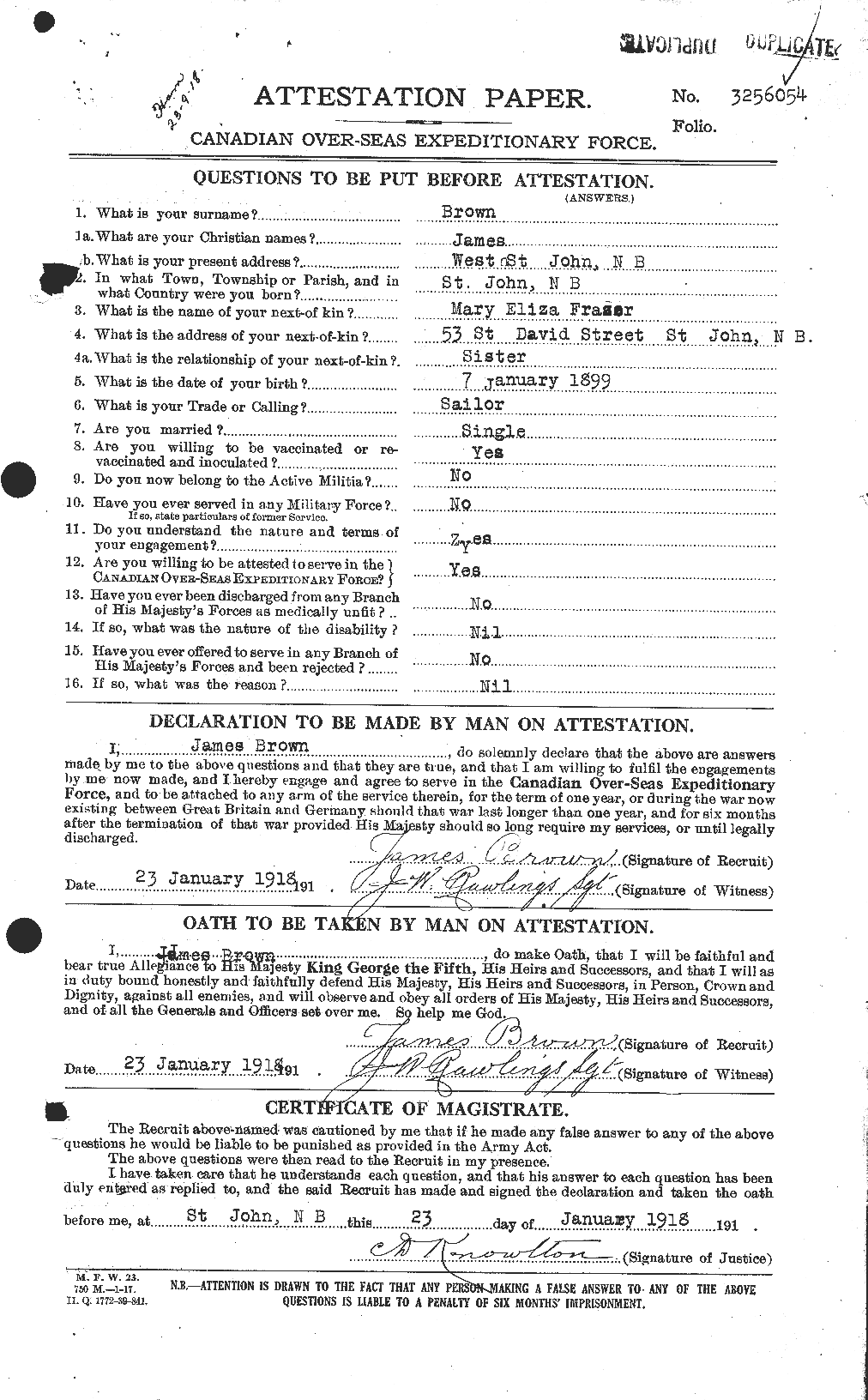 Personnel Records of the First World War - CEF 265777a