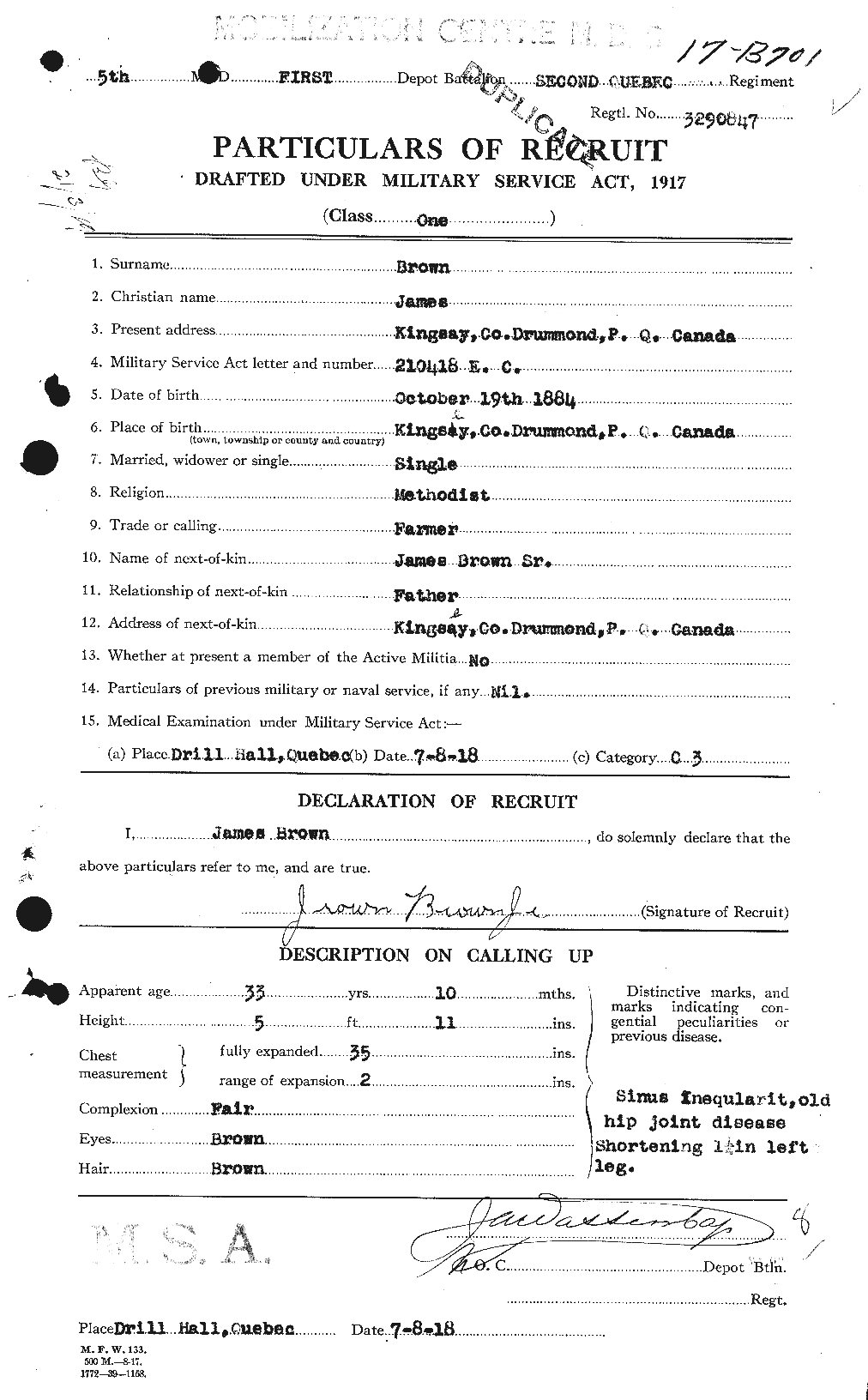 Personnel Records of the First World War - CEF 265779a