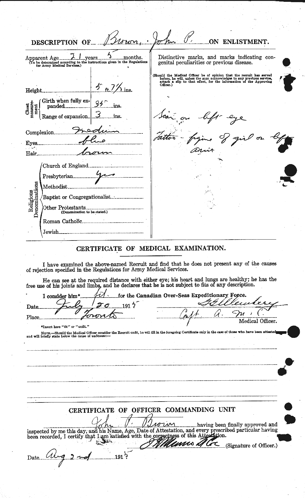 Personnel Records of the First World War - CEF 265849b