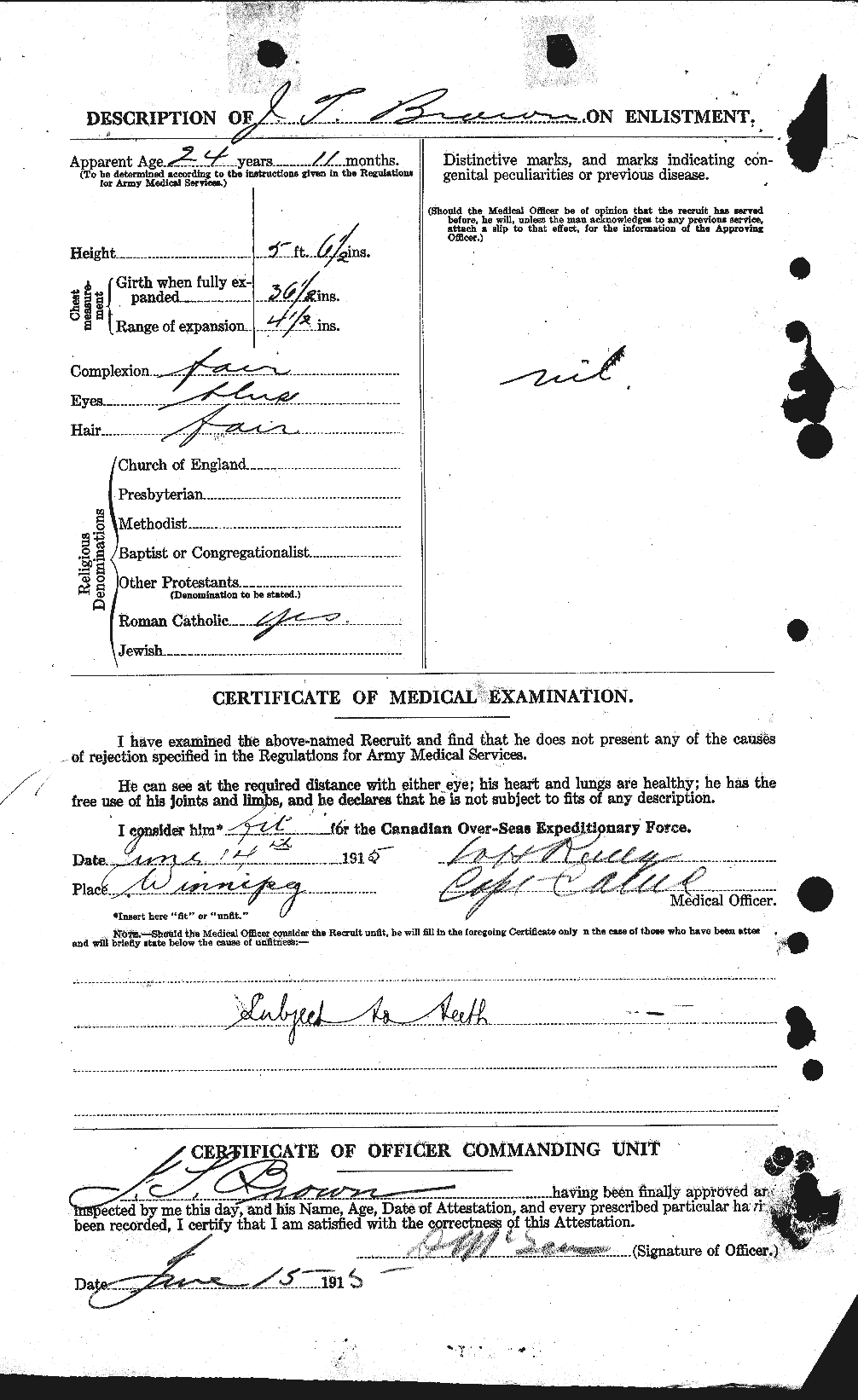 Personnel Records of the First World War - CEF 265883b