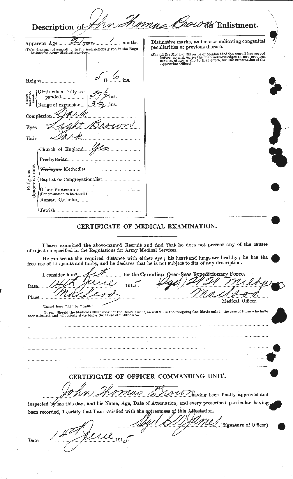Personnel Records of the First World War - CEF 265884b