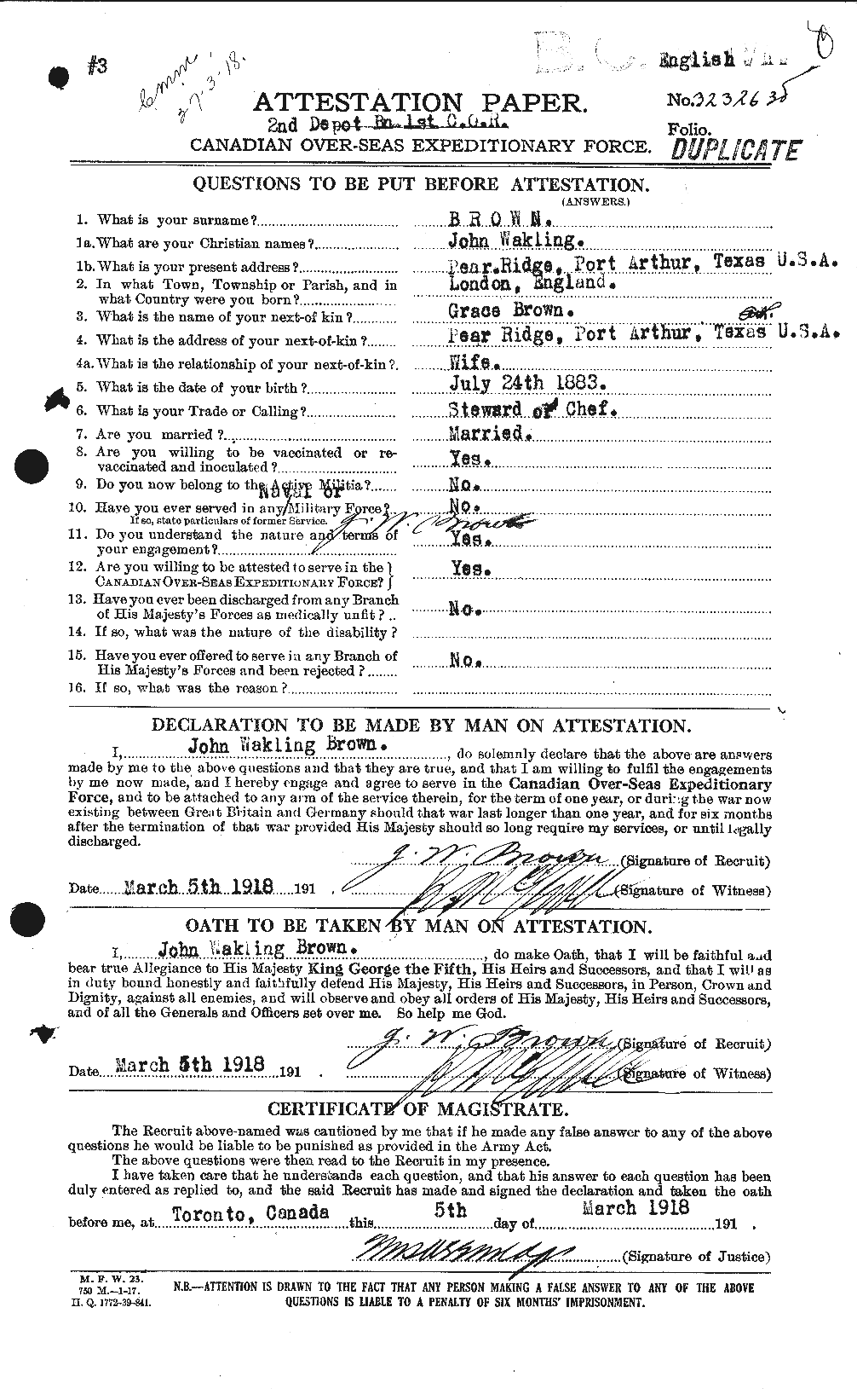 Personnel Records of the First World War - CEF 265893a