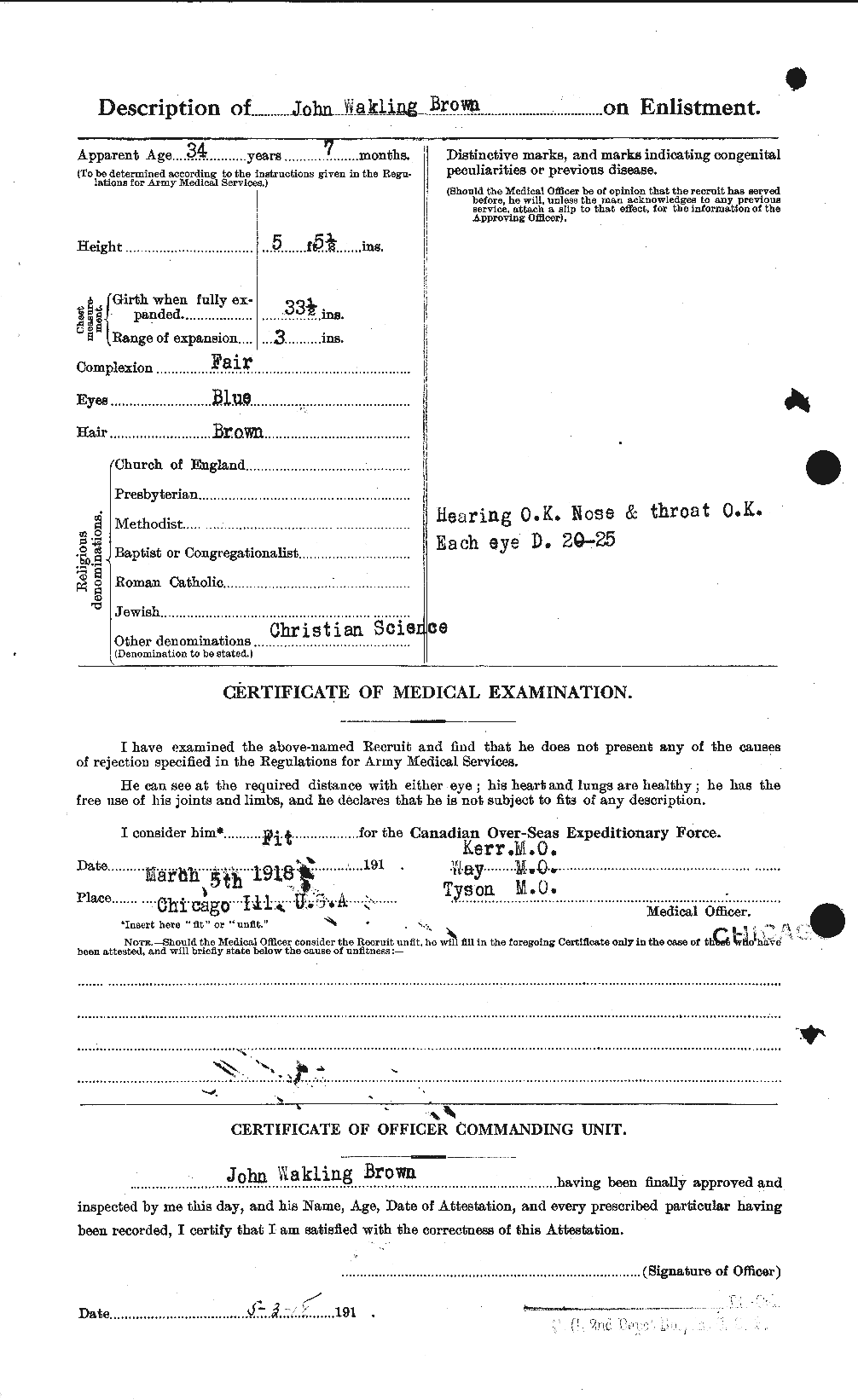 Personnel Records of the First World War - CEF 265893b