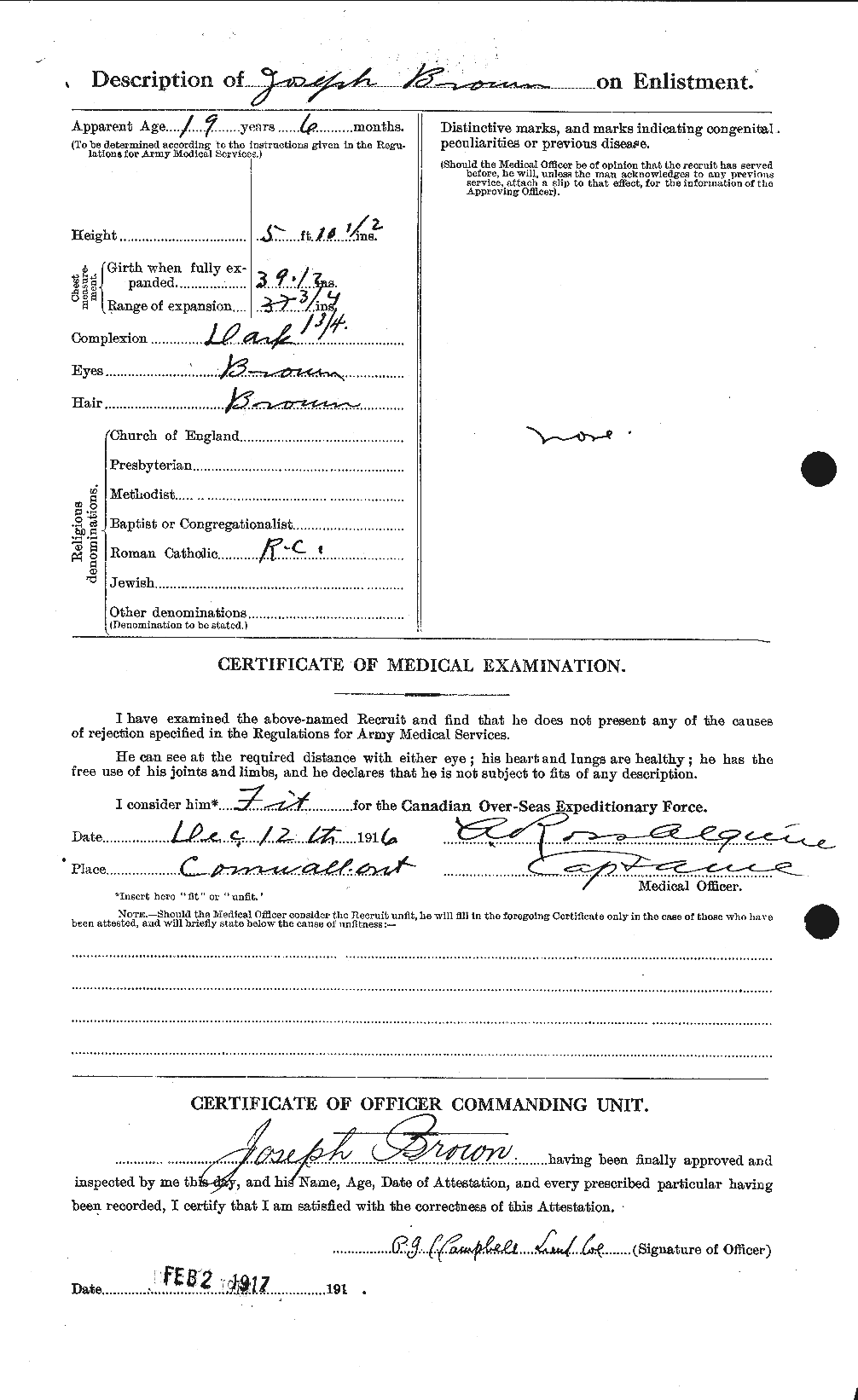 Personnel Records of the First World War - CEF 265942b