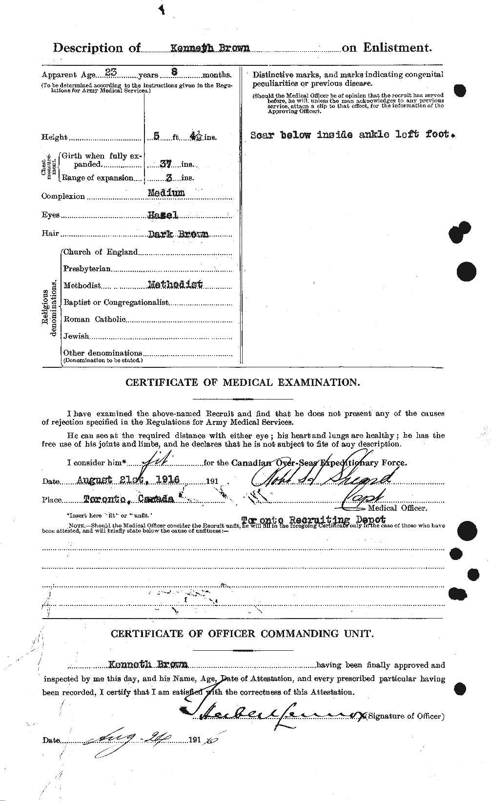 Personnel Records of the First World War - CEF 266243b
