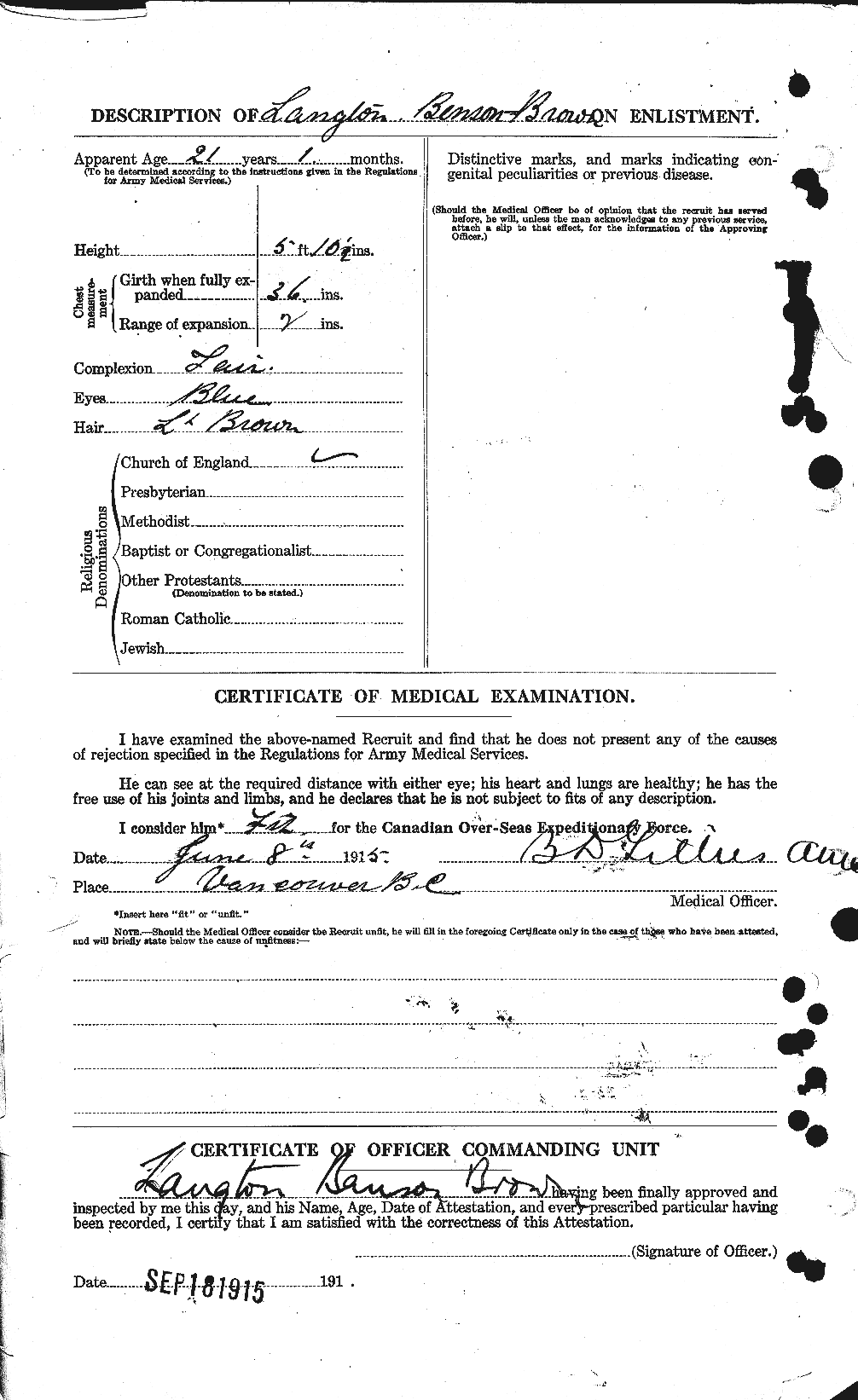 Personnel Records of the First World War - CEF 266253b