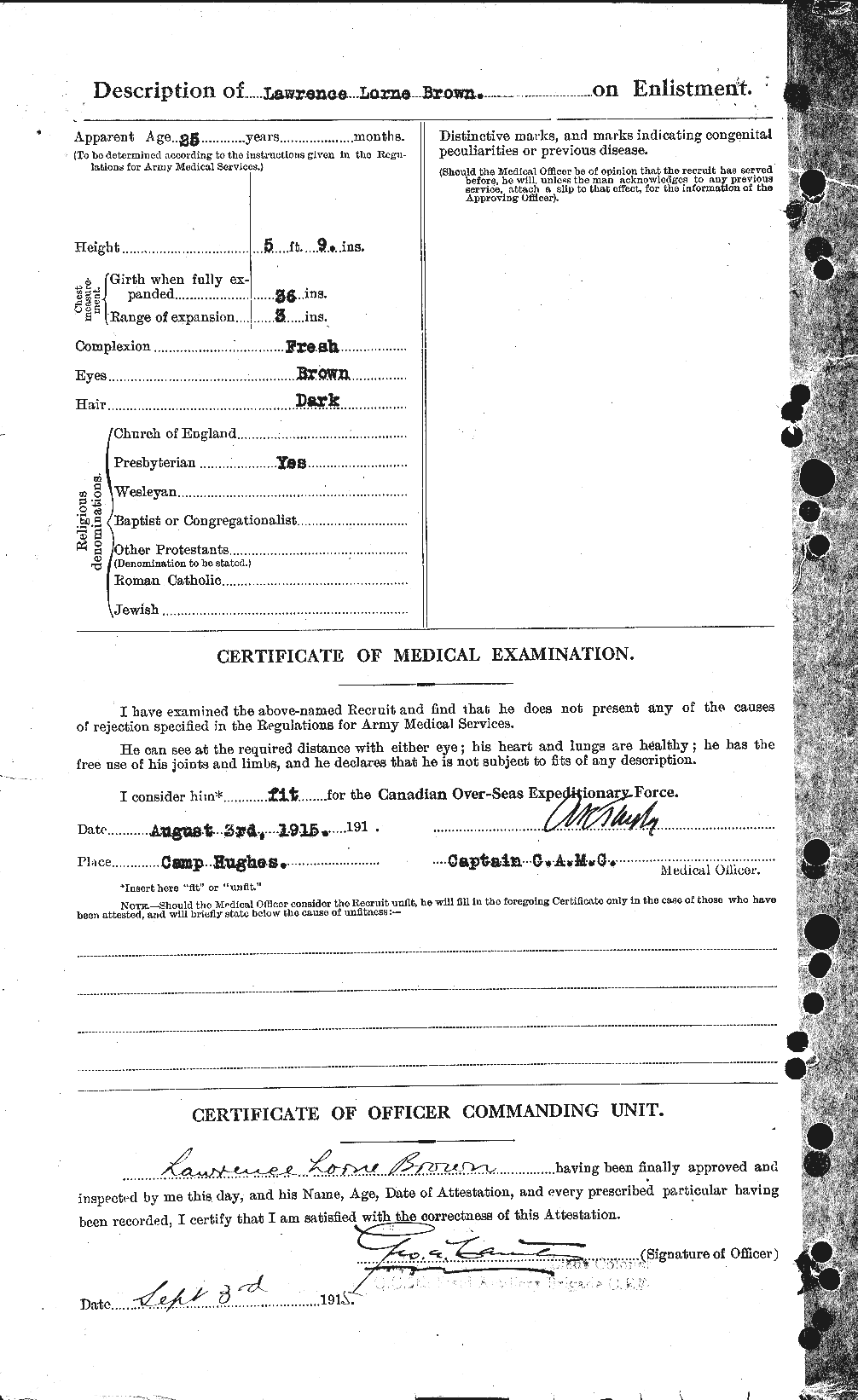 Personnel Records of the First World War - CEF 266270b