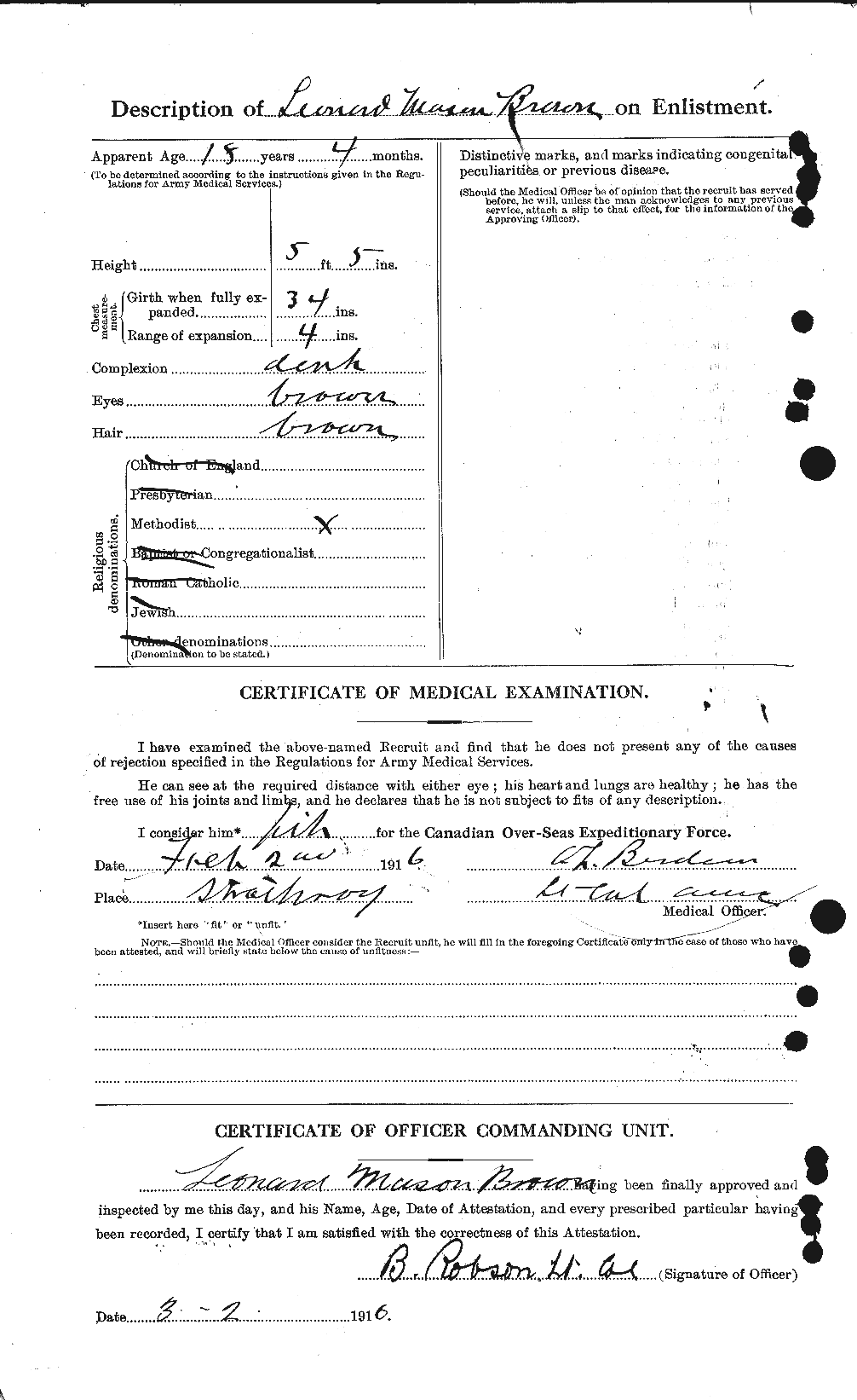 Personnel Records of the First World War - CEF 266296b