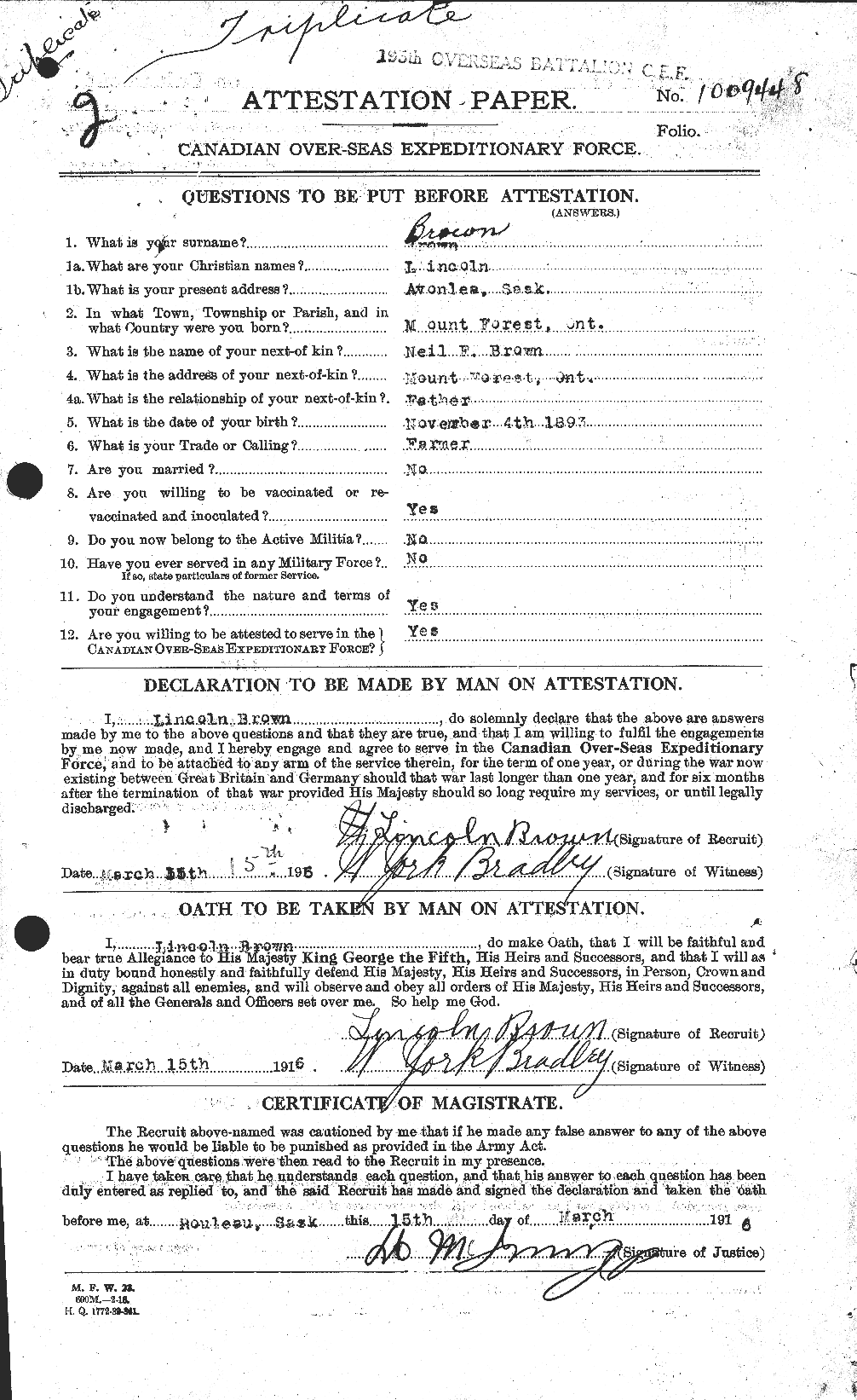 Personnel Records of the First World War - CEF 266321a
