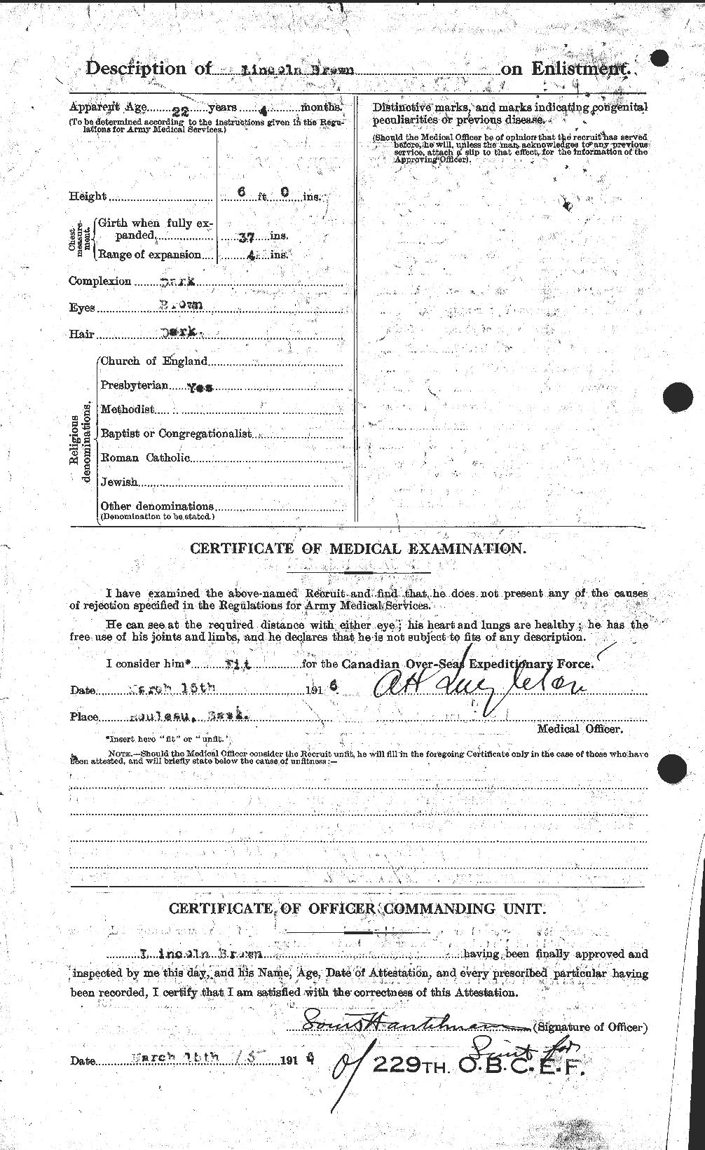 Personnel Records of the First World War - CEF 266321b