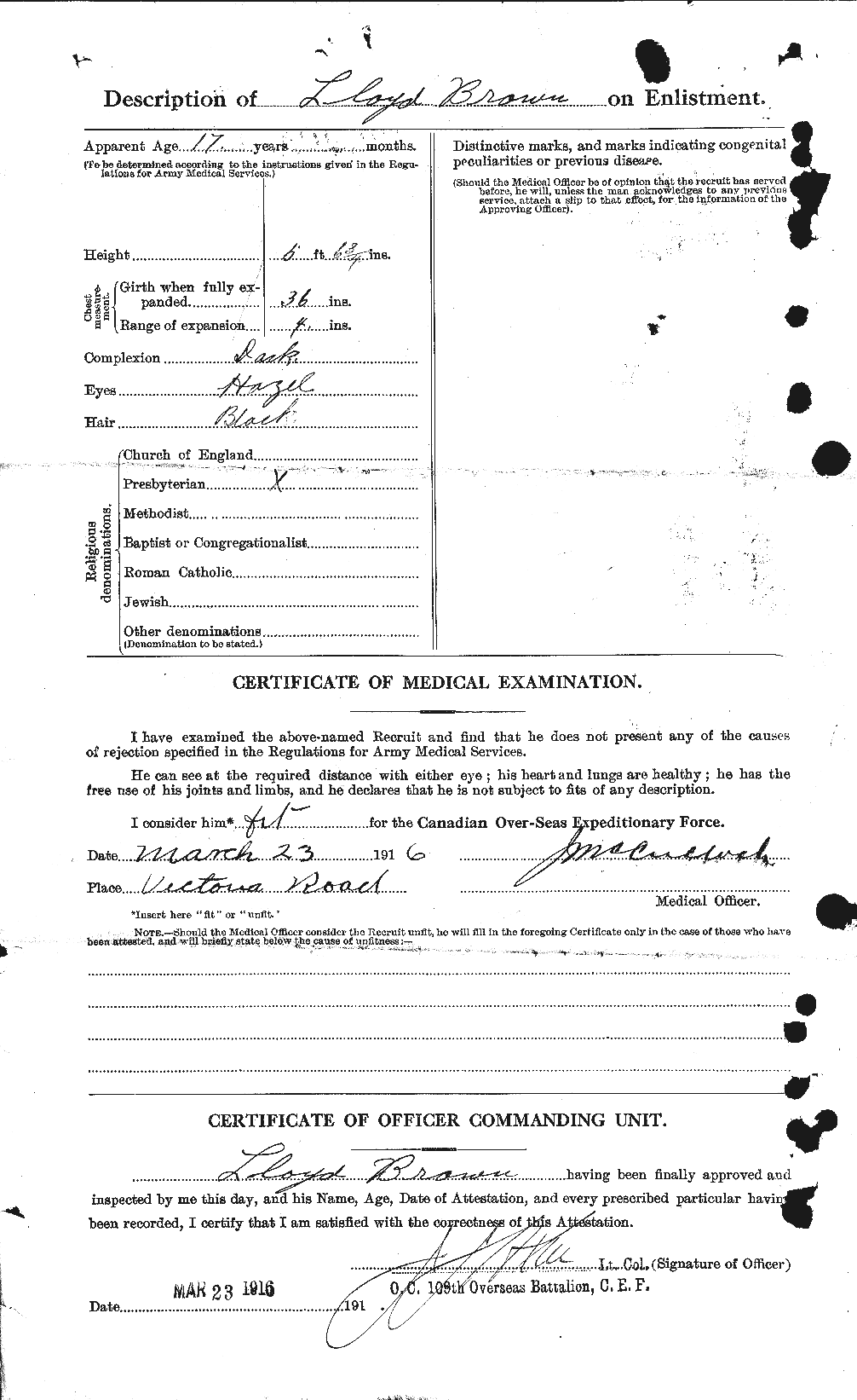 Personnel Records of the First World War - CEF 266325b