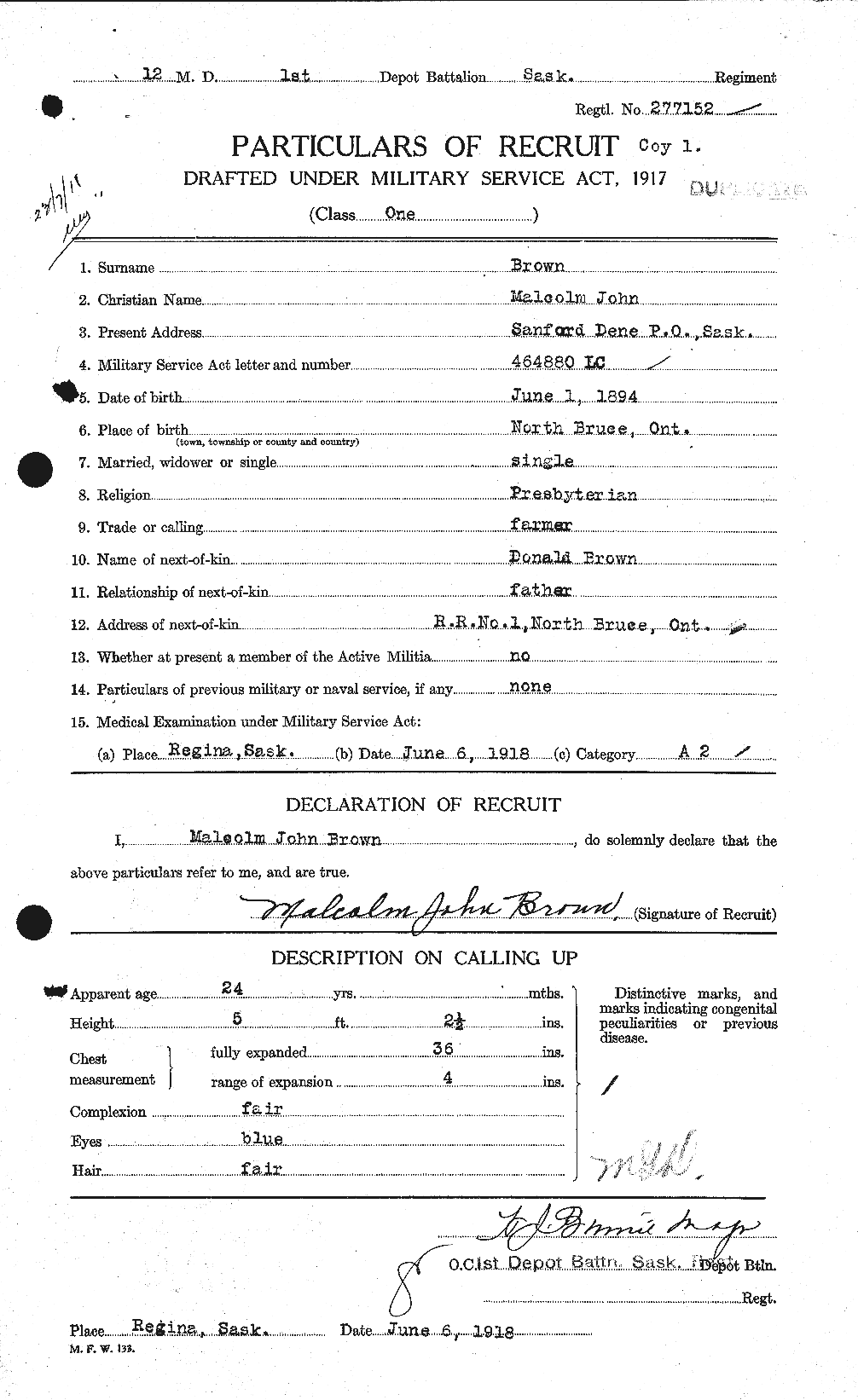 Personnel Records of the First World War - CEF 266354a