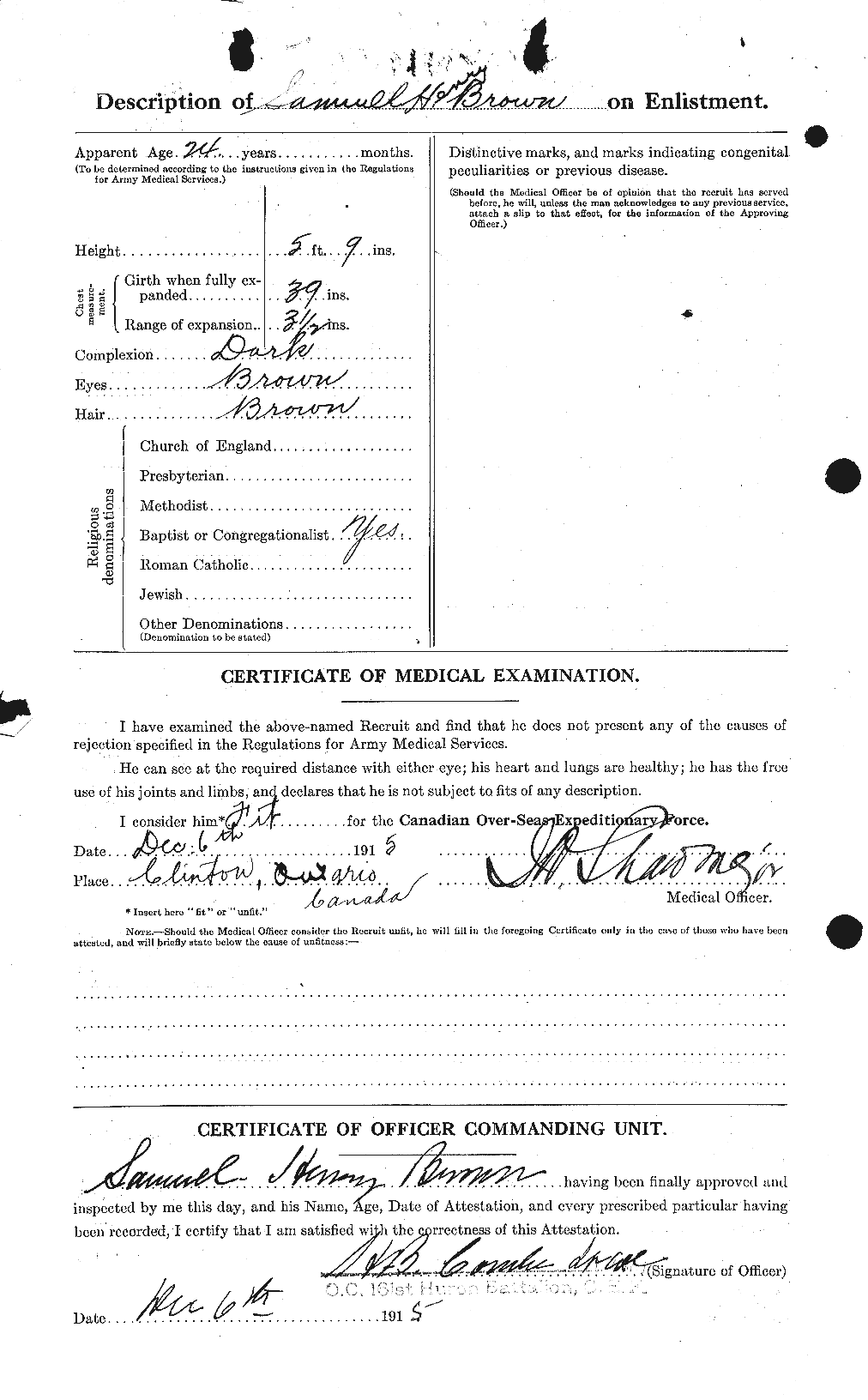 Personnel Records of the First World War - CEF 266393b