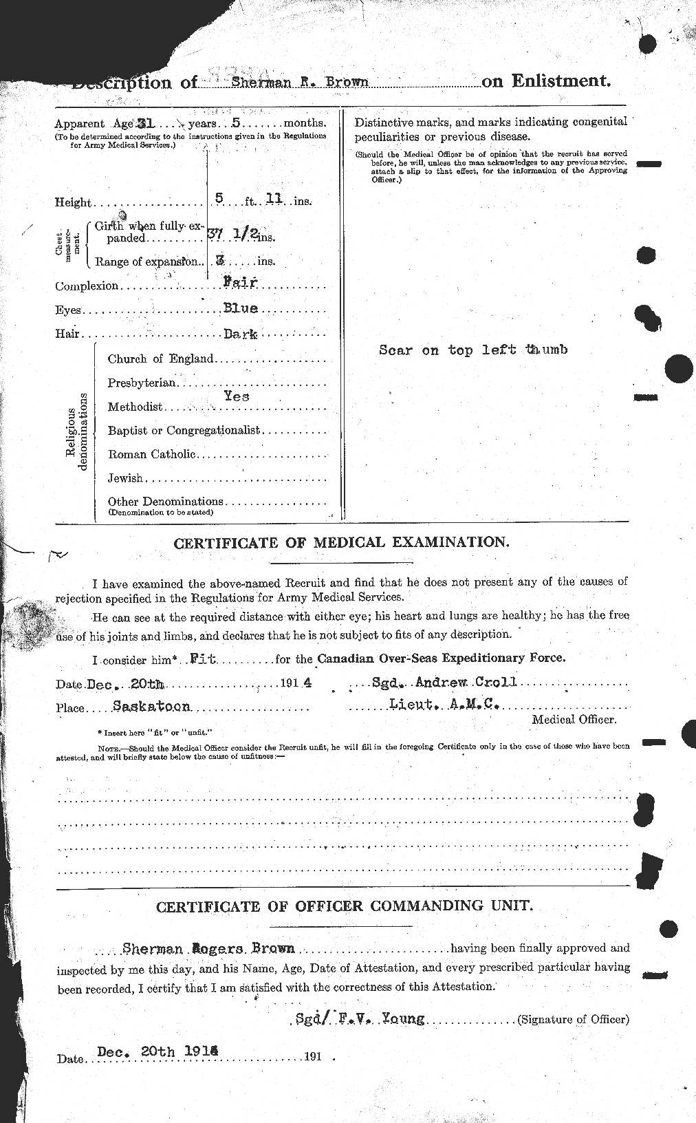 Personnel Records of the First World War - CEF 266405b