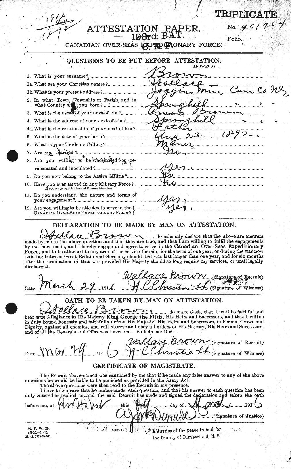 Personnel Records of the First World War - CEF 266628a