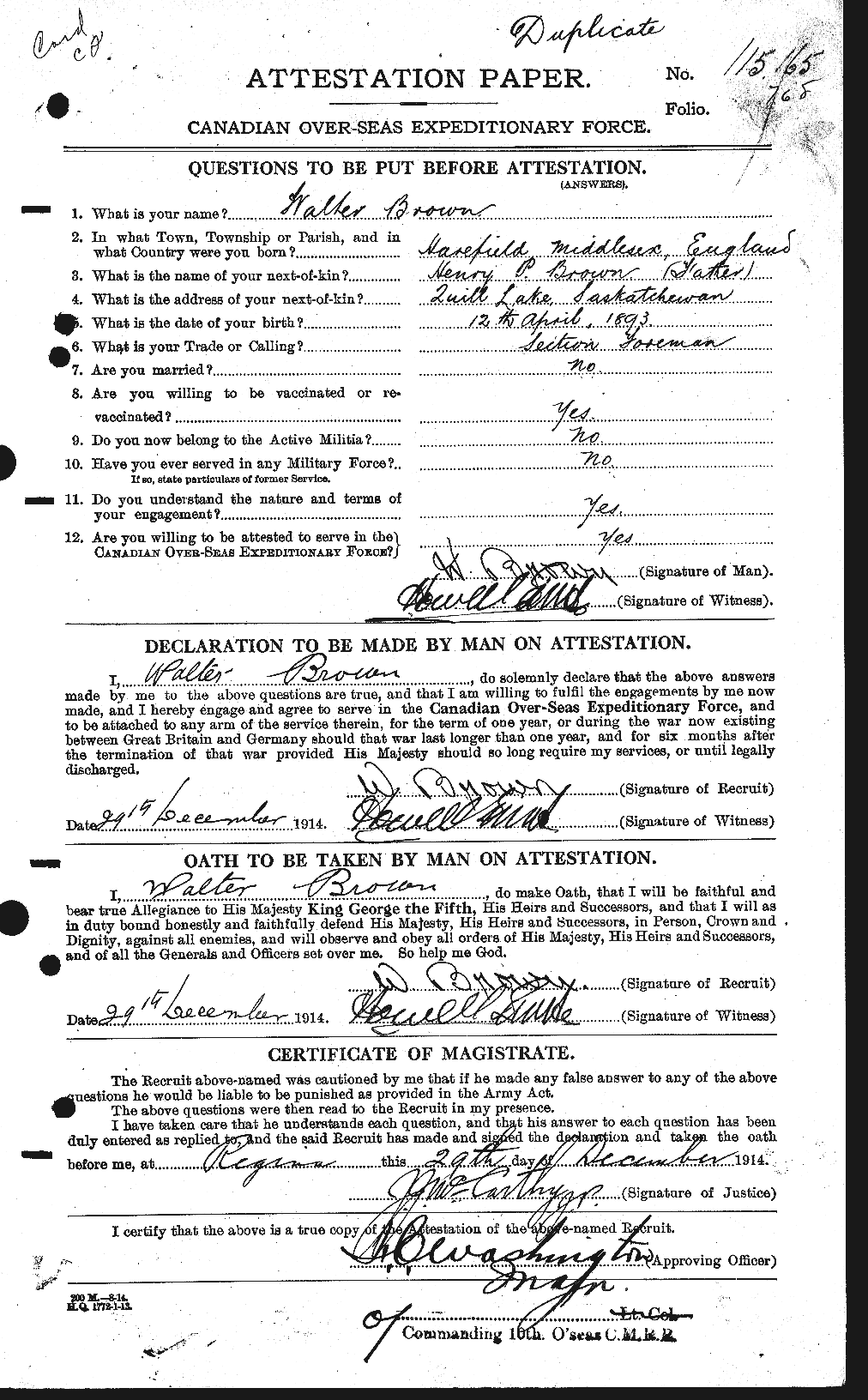 Personnel Records of the First World War - CEF 266648a
