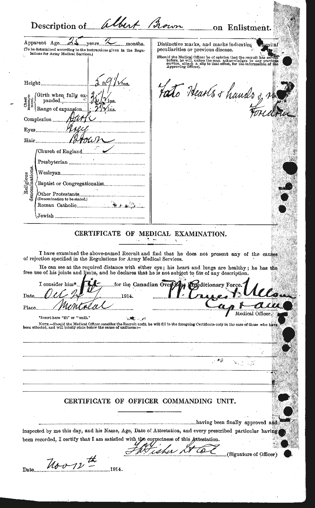 Personnel Records of the First World War - CEF 266873b