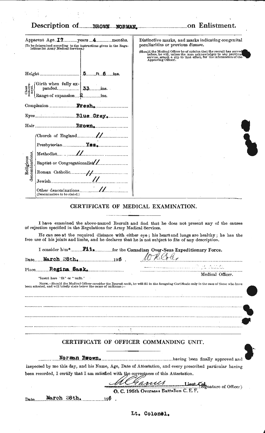 Personnel Records of the First World War - CEF 267100b