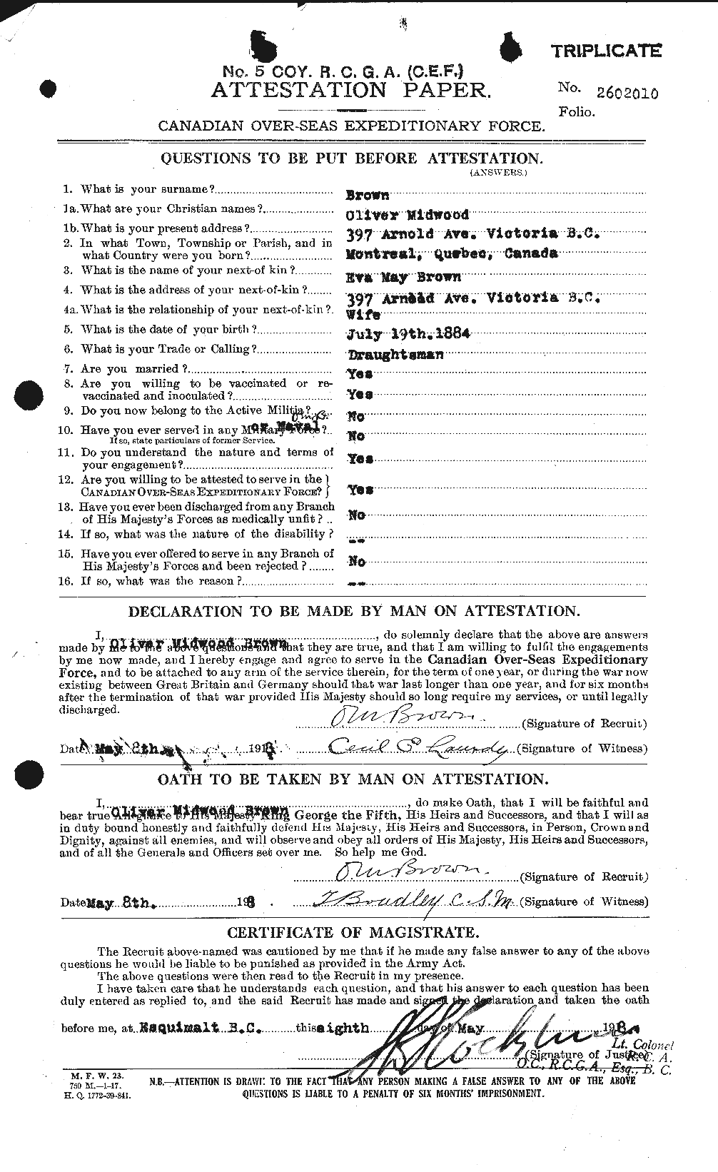 Personnel Records of the First World War - CEF 267128a
