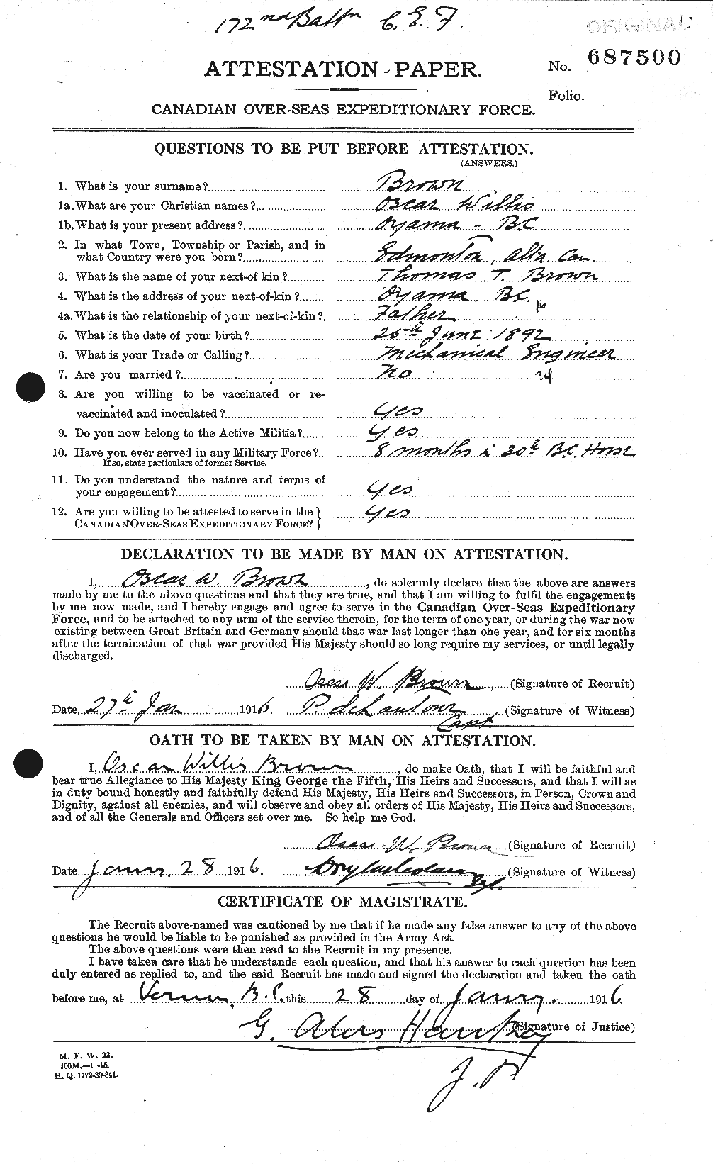 Personnel Records of the First World War - CEF 267139a
