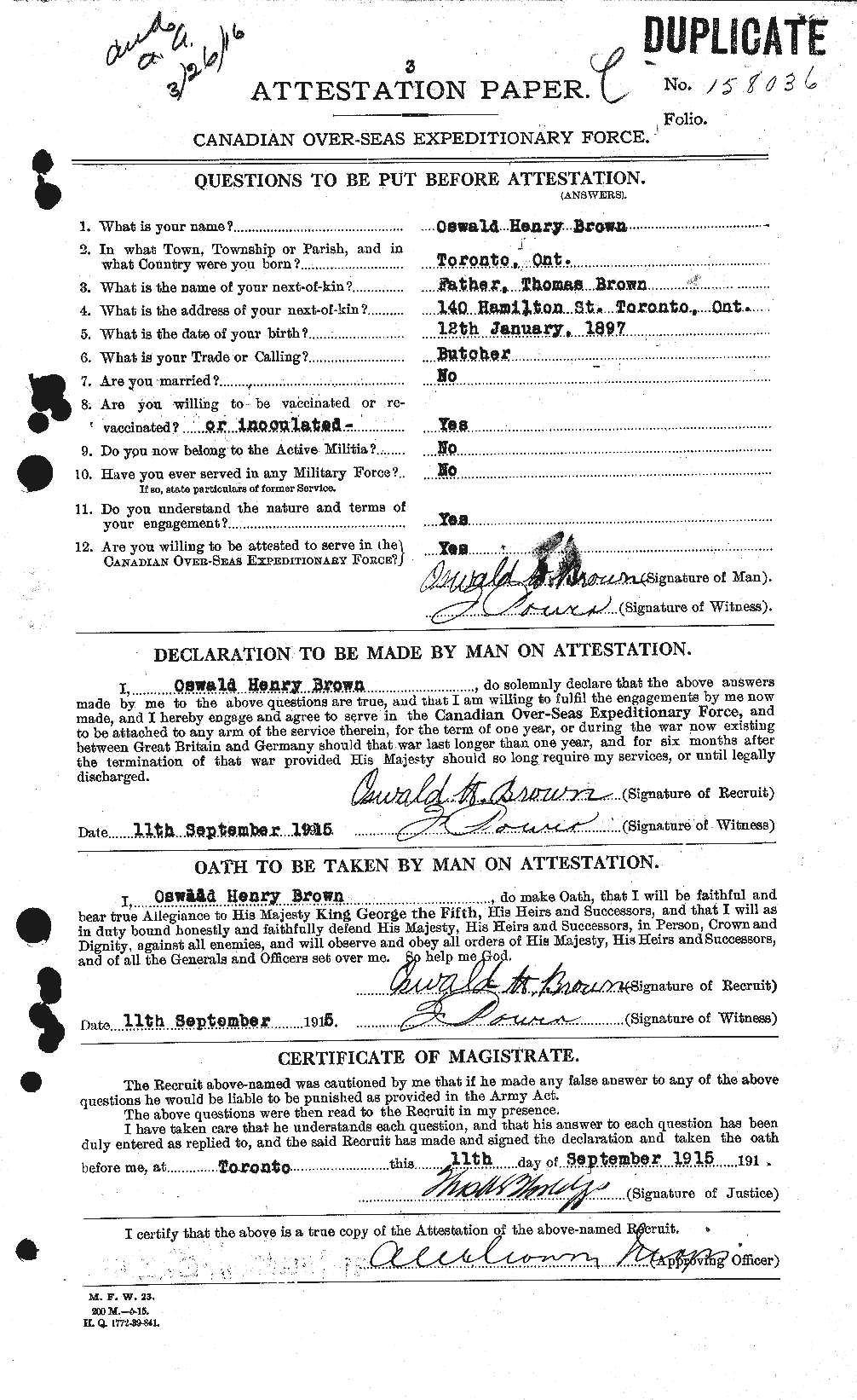 Personnel Records of the First World War - CEF 267142a