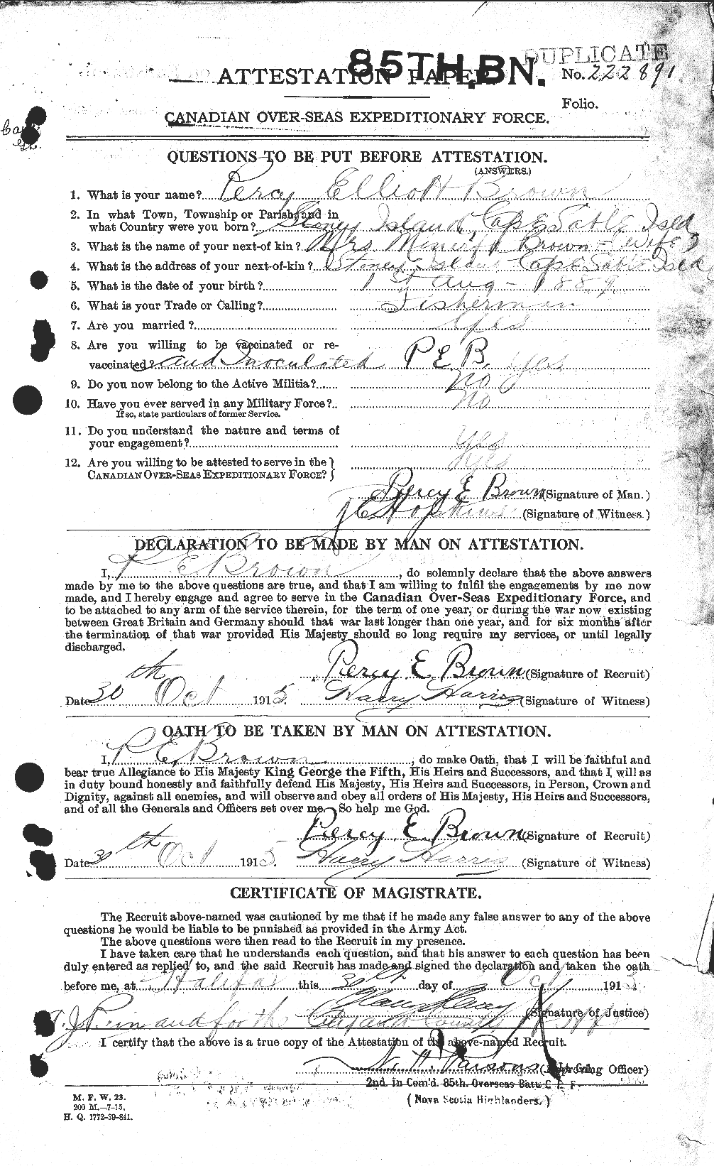 Personnel Records of the First World War - CEF 267168a
