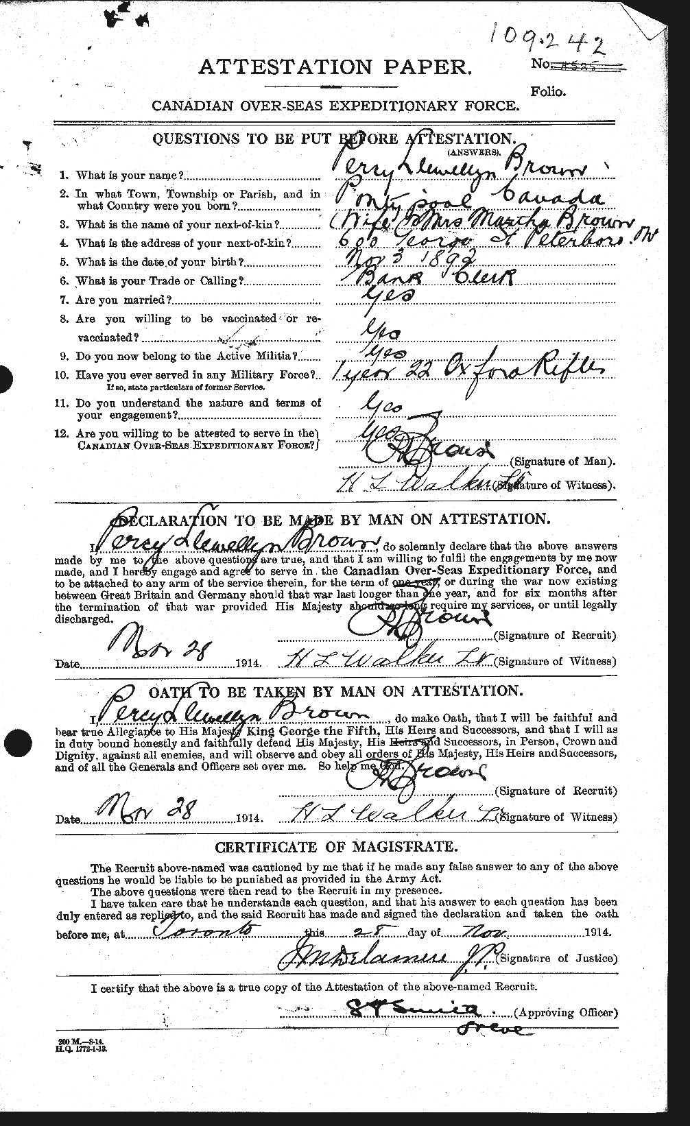 Personnel Records of the First World War - CEF 267175a