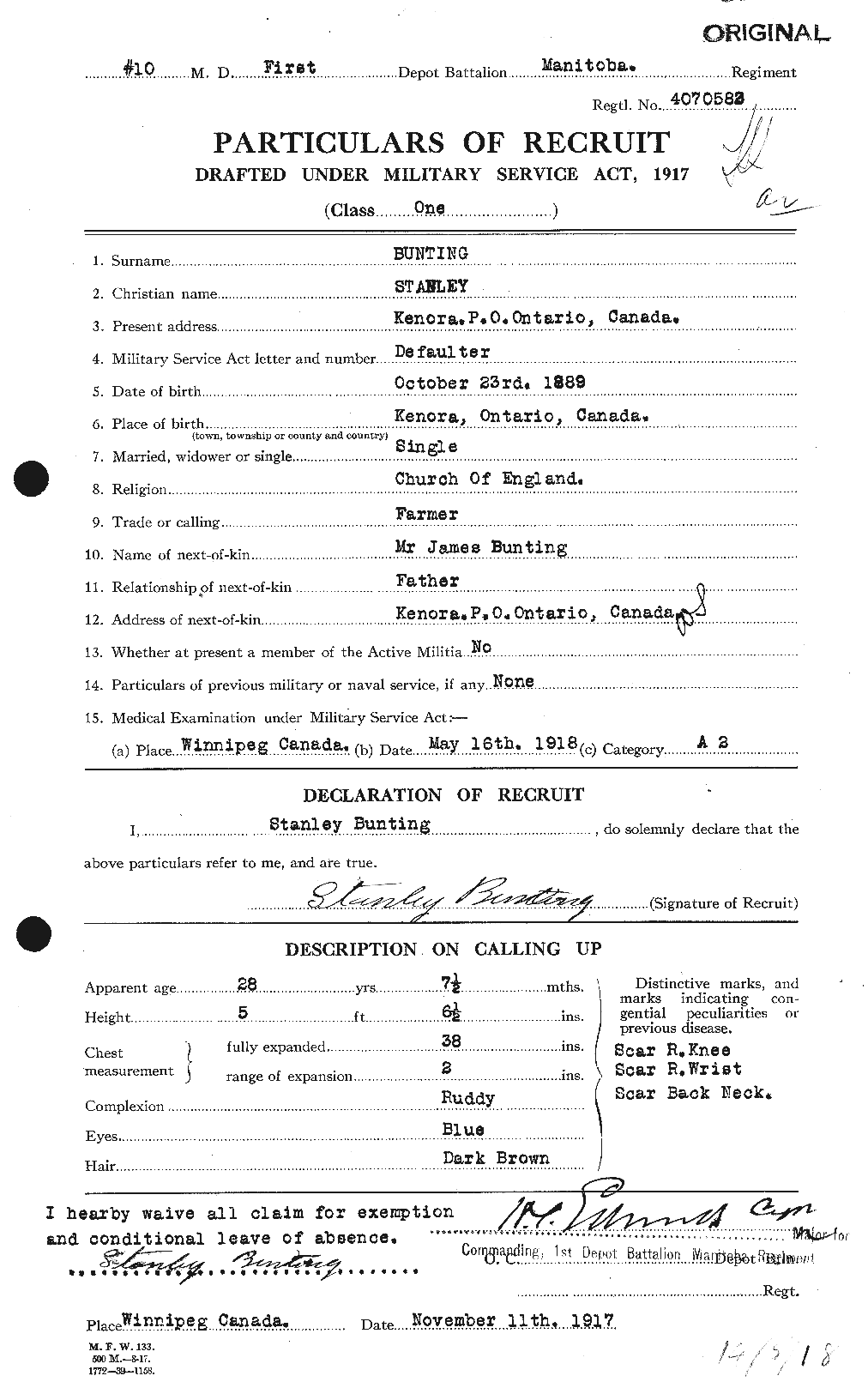 Personnel Records of the First World War - CEF 268250a