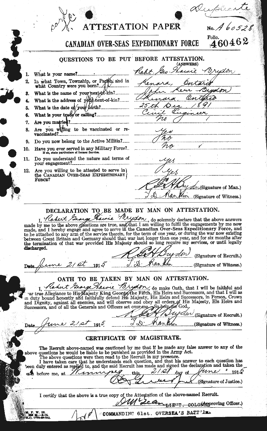 Personnel Records of the First World War - CEF 268848a