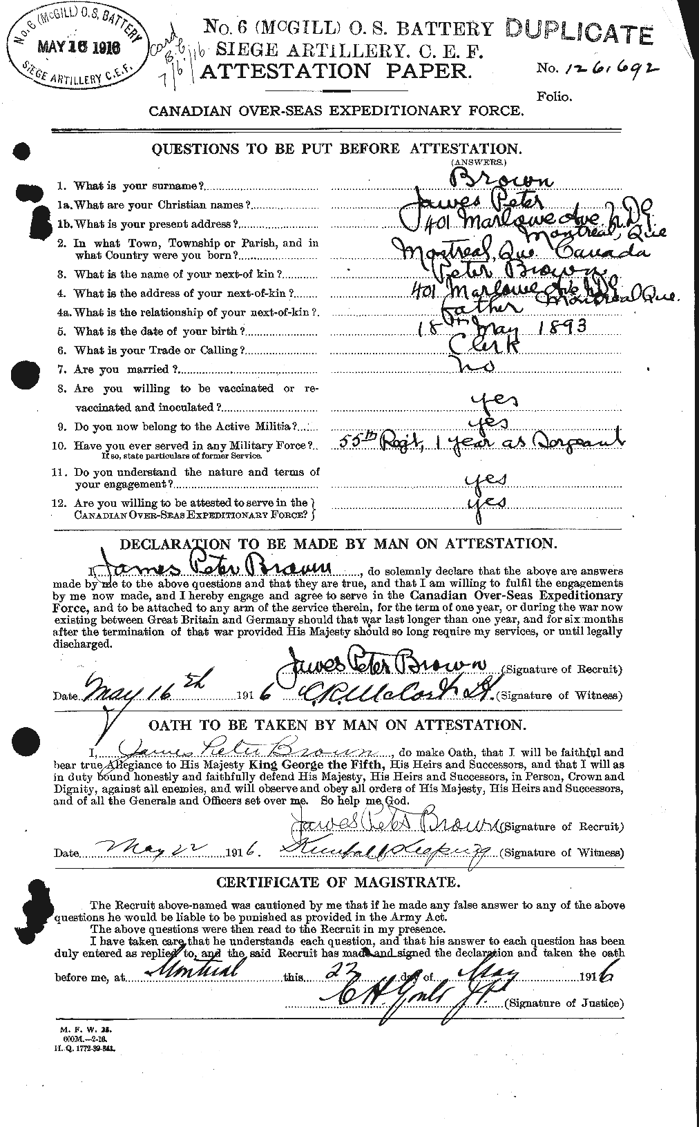 Personnel Records of the First World War - CEF 269568a