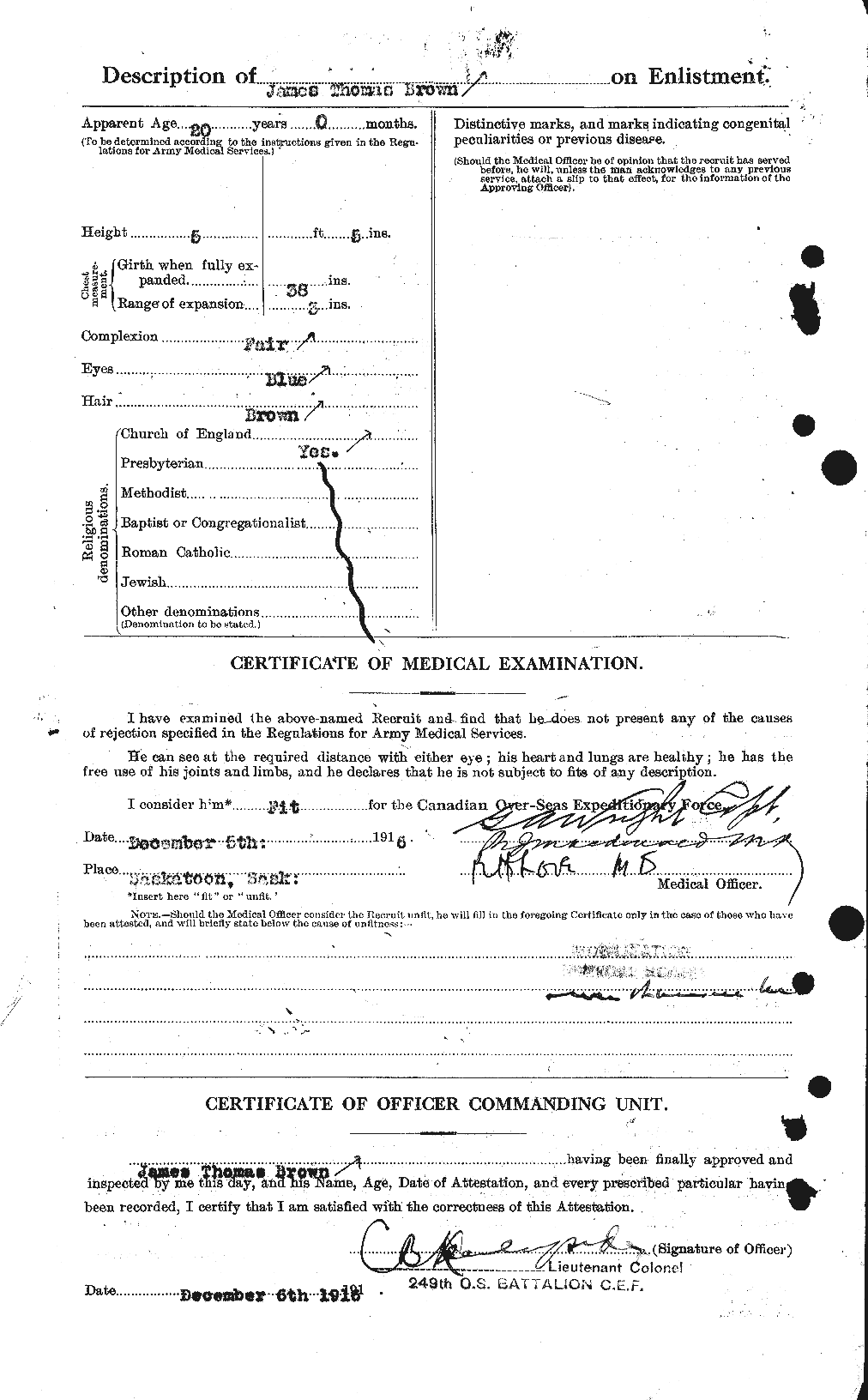 Personnel Records of the First World War - CEF 269589b