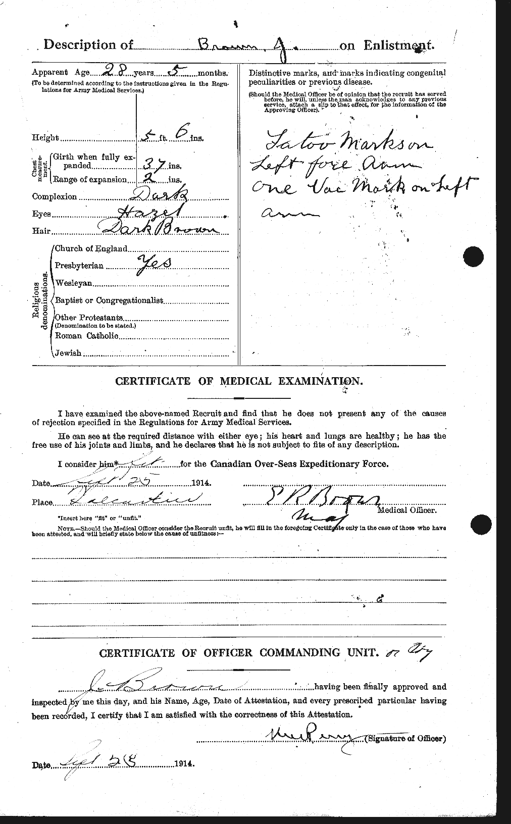 Personnel Records of the First World War - CEF 269609b
