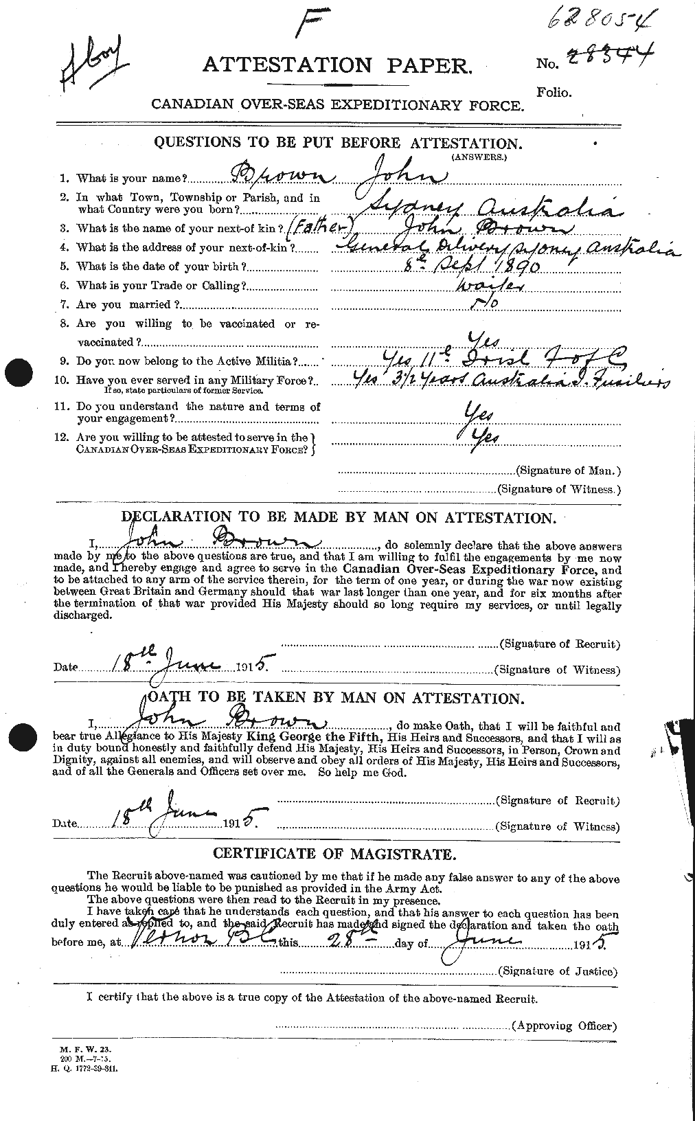 Personnel Records of the First World War - CEF 269632a