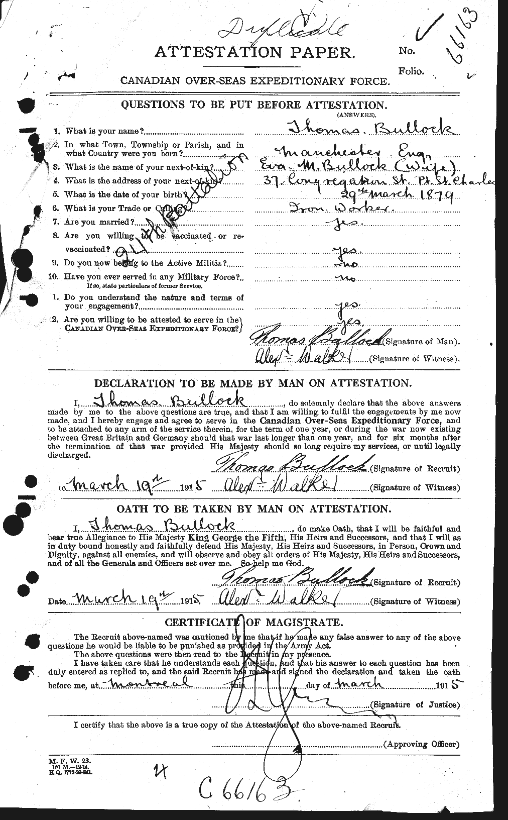 Personnel Records of the First World War - CEF 269745a