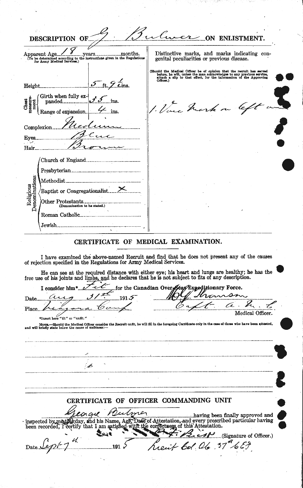 Personnel Records of the First World War - CEF 269809b