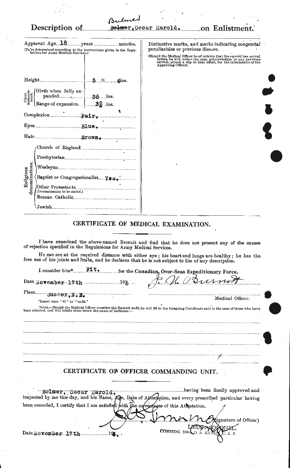 Personnel Records of the First World War - CEF 269835b