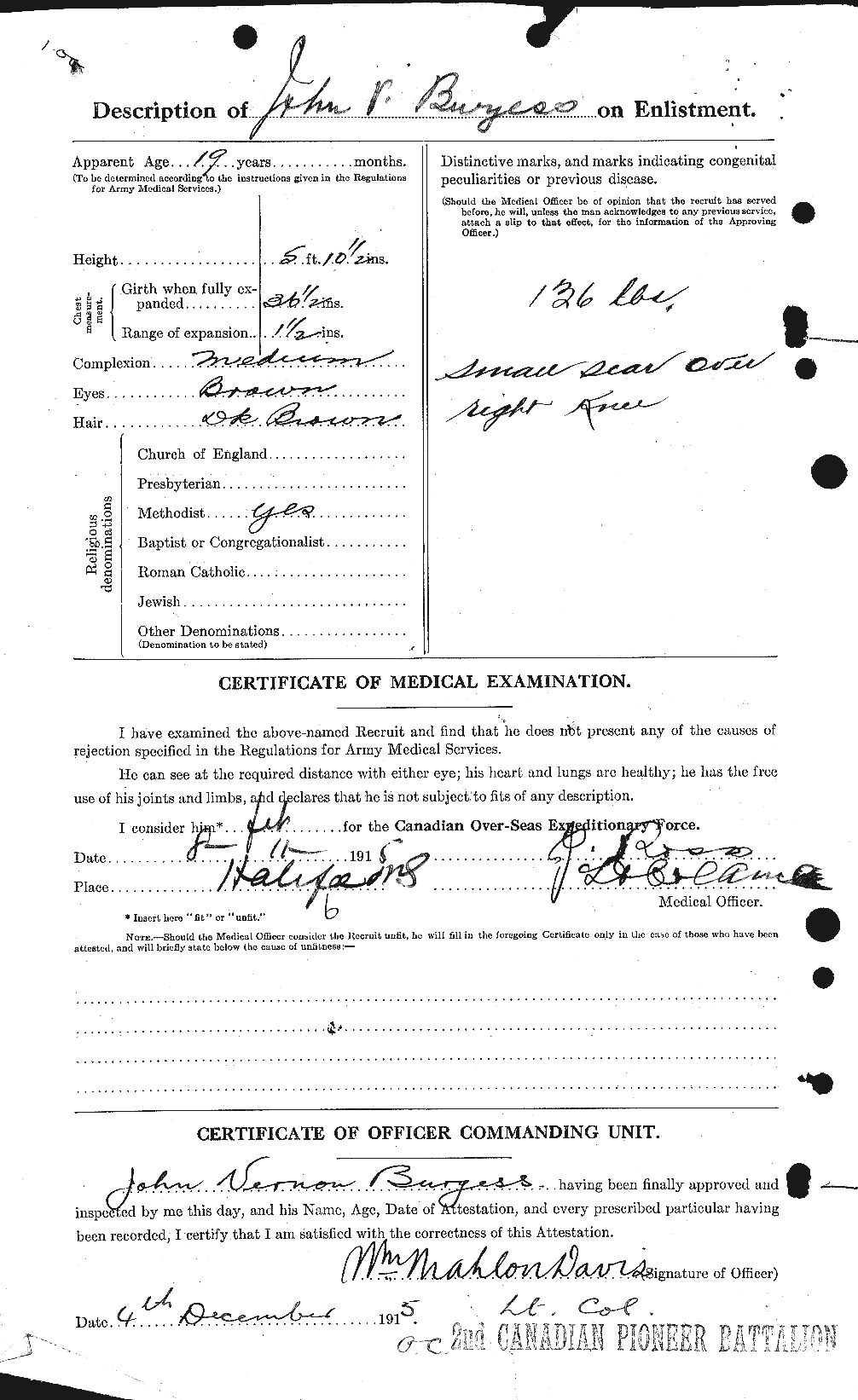 Dossiers du Personnel de la Première Guerre mondiale - CEC 269971b