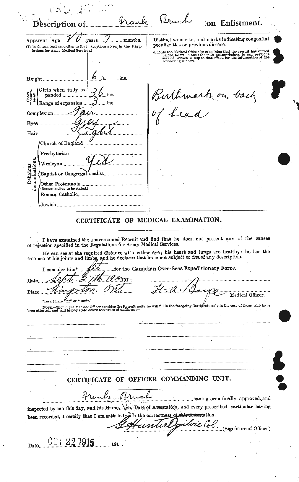 Personnel Records of the First World War - CEF 270073b