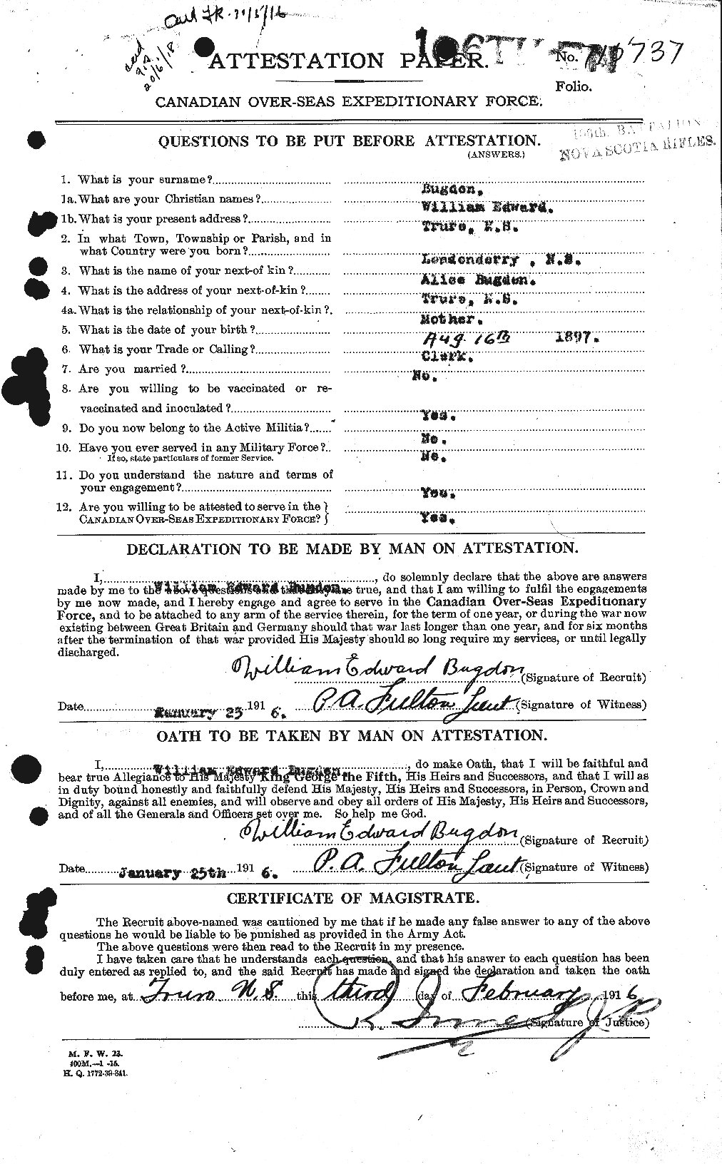 Personnel Records of the First World War - CEF 270506a