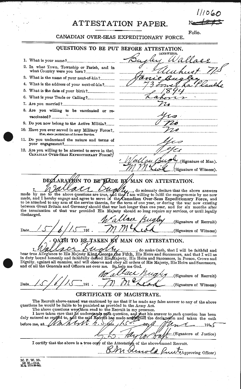 Personnel Records of the First World War - CEF 270532a