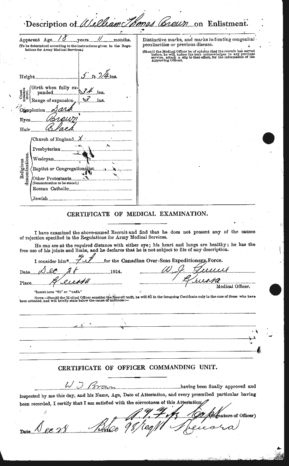 Personnel Records of the First World War - CEF 270887b