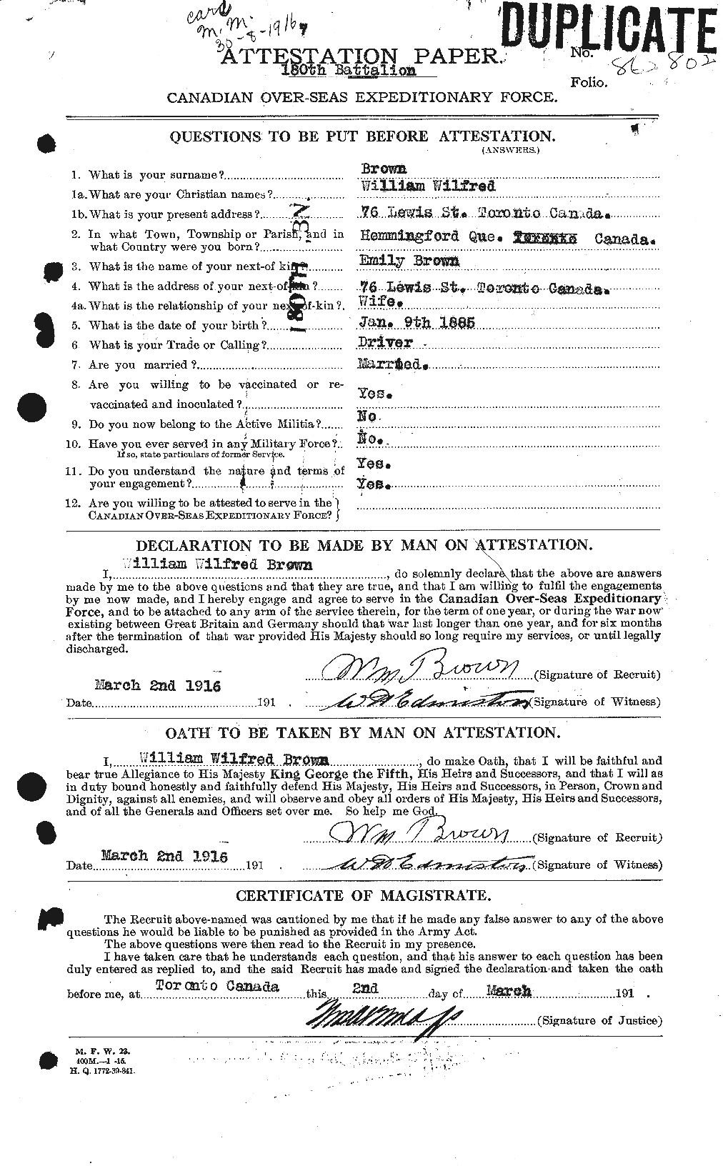 Personnel Records of the First World War - CEF 270904a