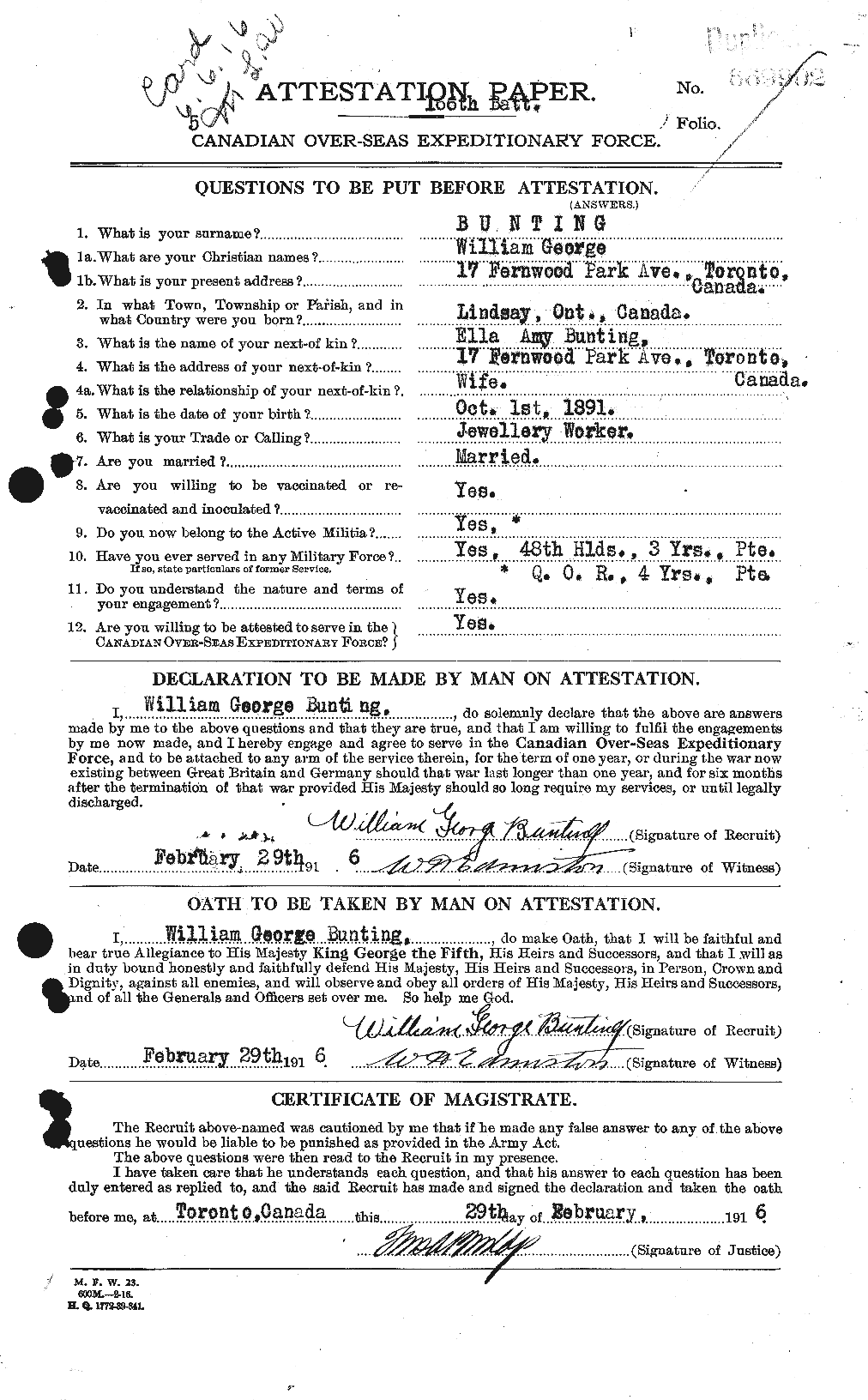 Personnel Records of the First World War - CEF 270967a