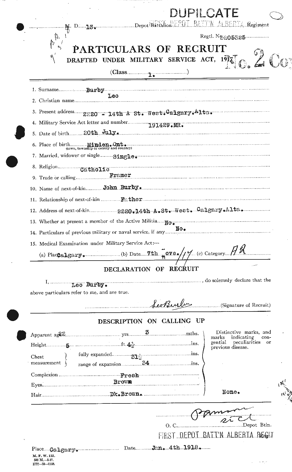 Personnel Records of the First World War - CEF 271068a