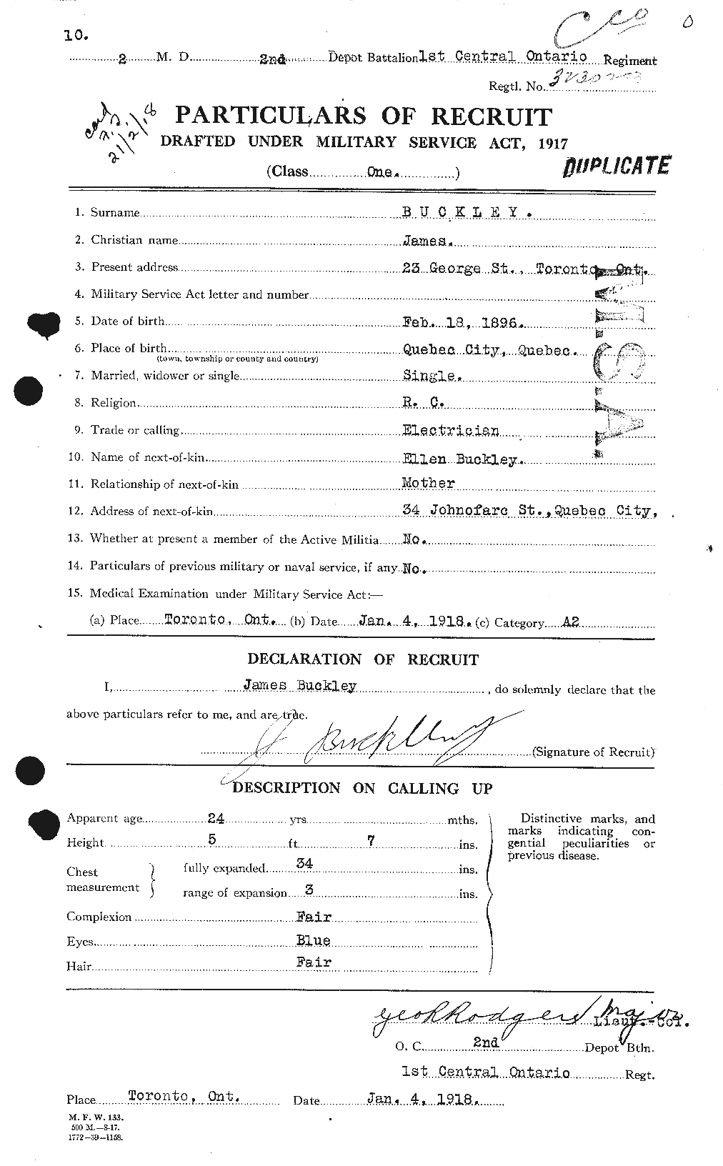 Personnel Records of the First World War - CEF 271119a