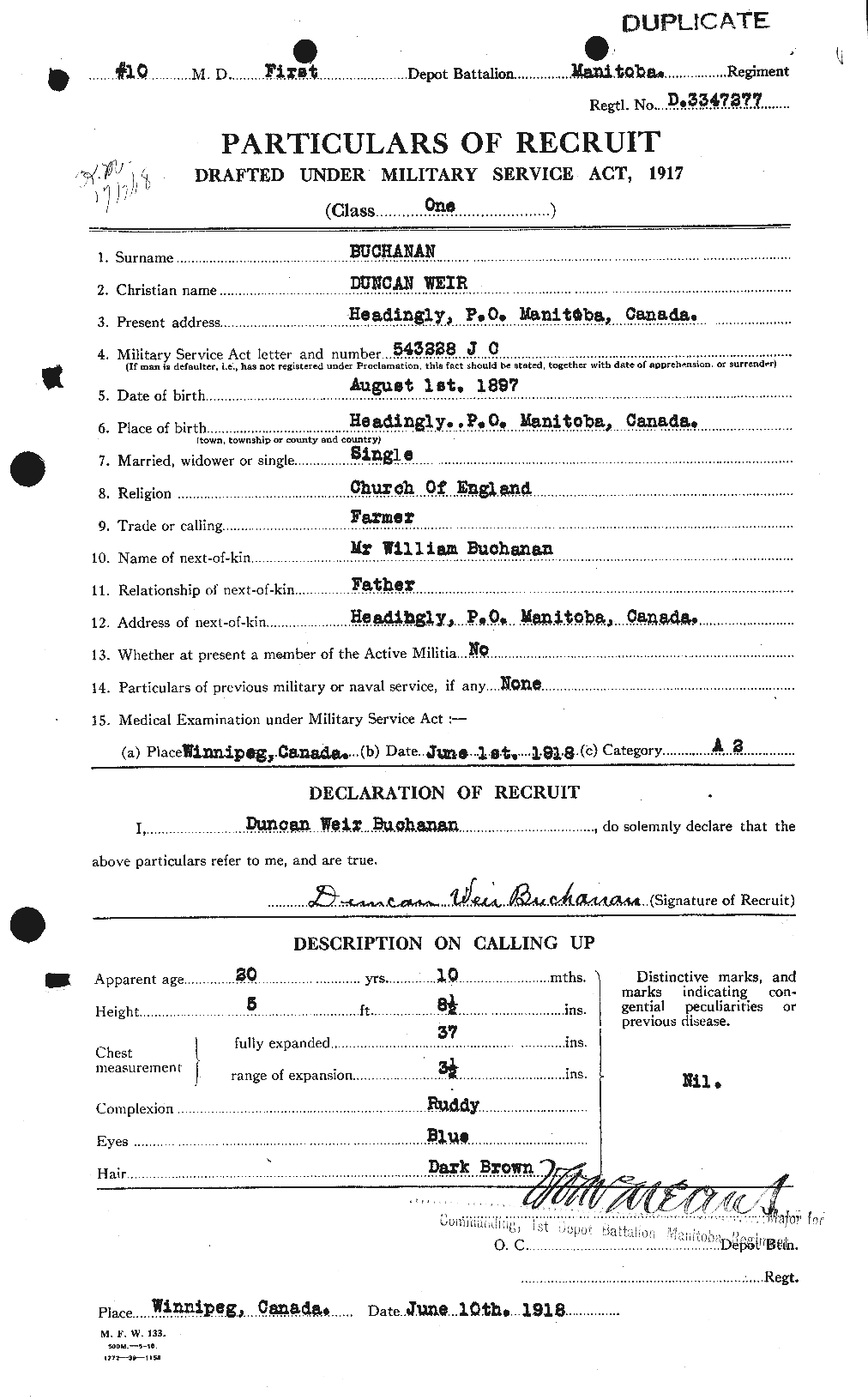 Personnel Records of the First World War - CEF 271452a