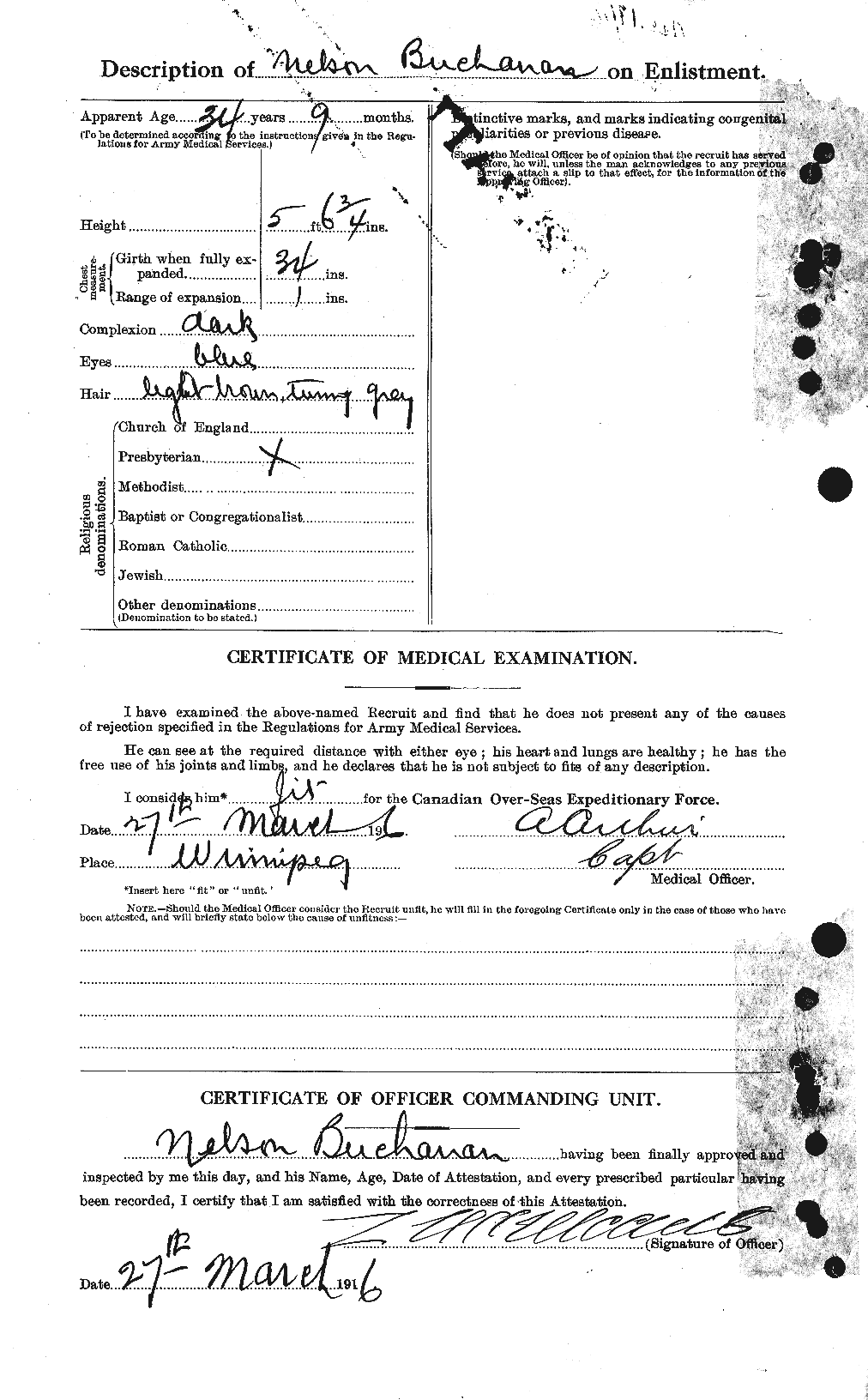 Personnel Records of the First World War - CEF 271595b