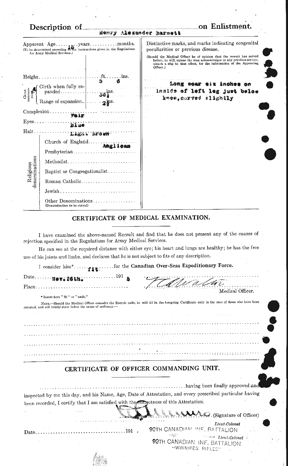 Personnel Records of the First World War - CEF 272107b