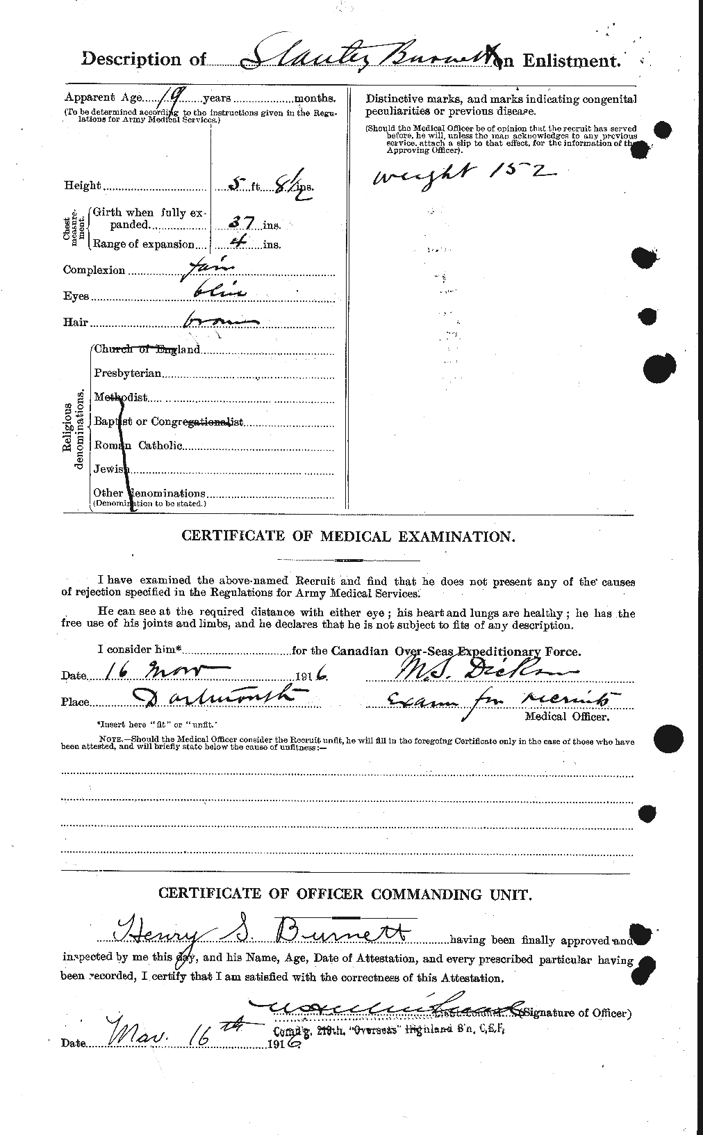 Personnel Records of the First World War - CEF 272108b