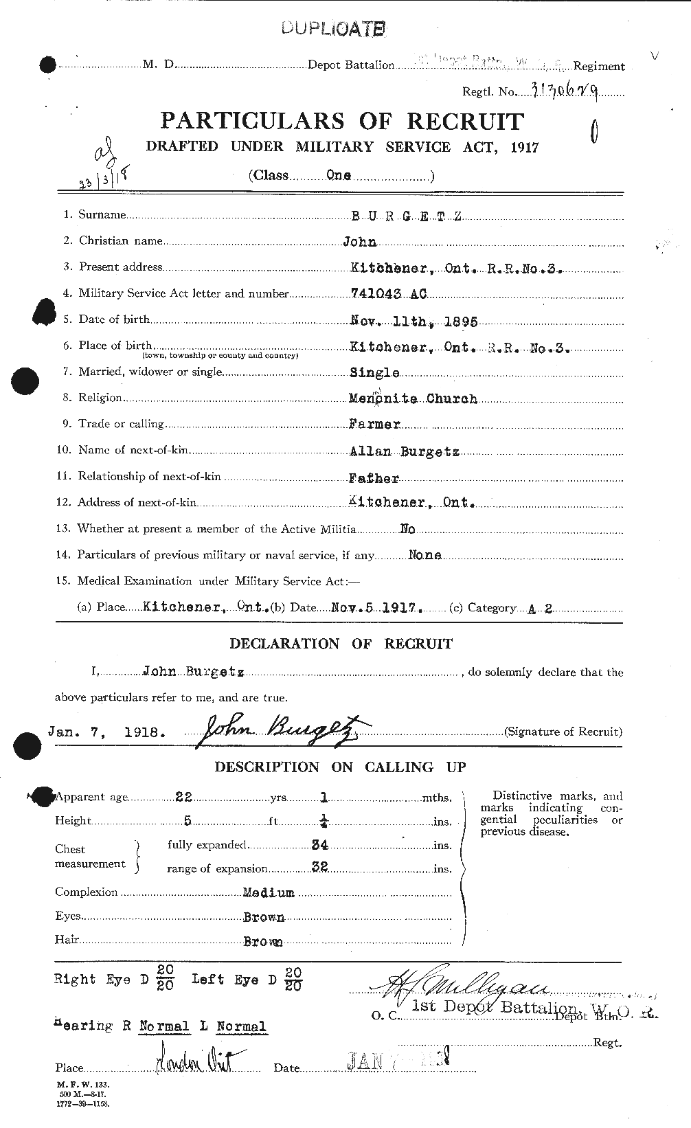 Personnel Records of the First World War - CEF 272261a